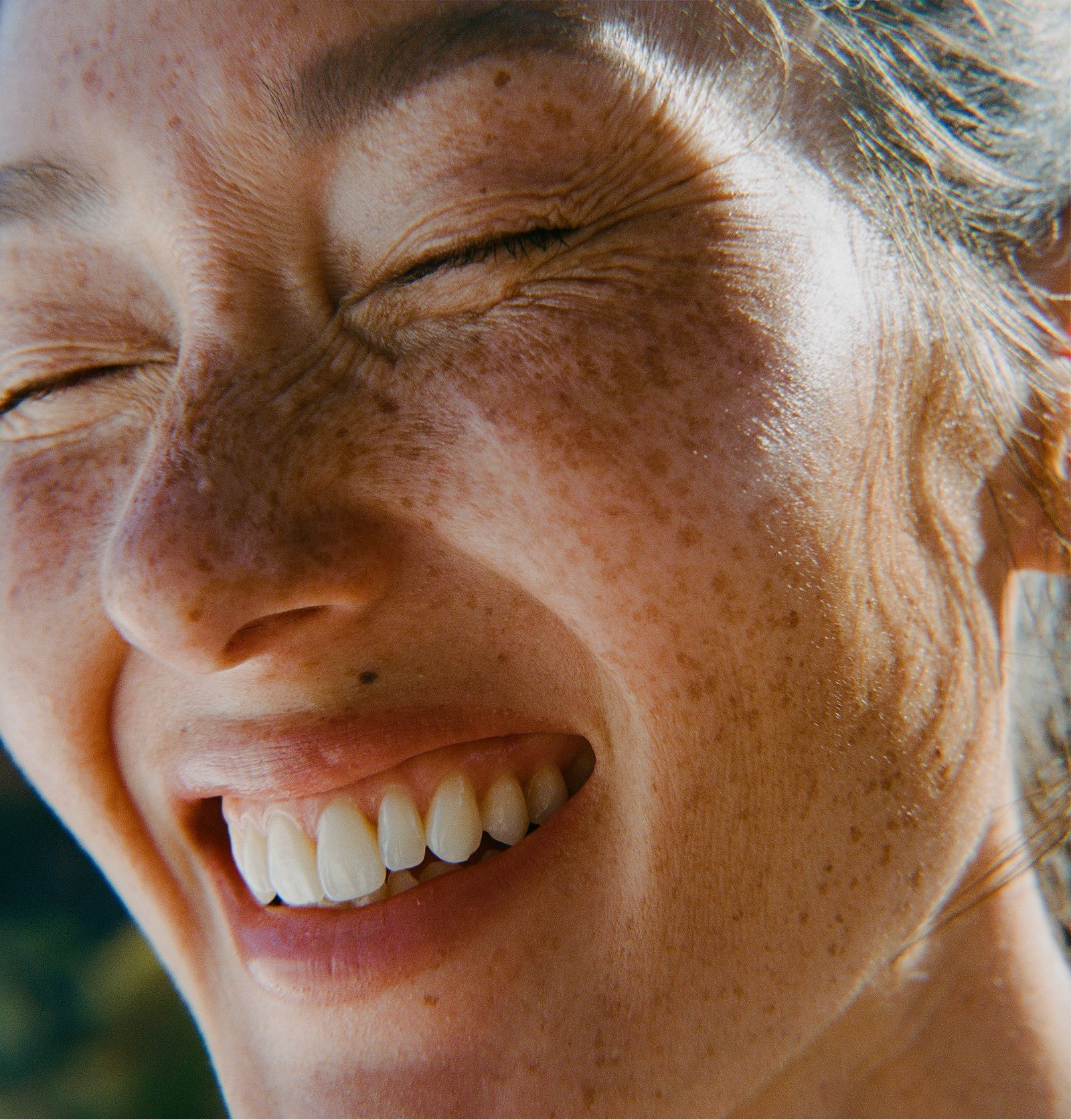 Woman smiling