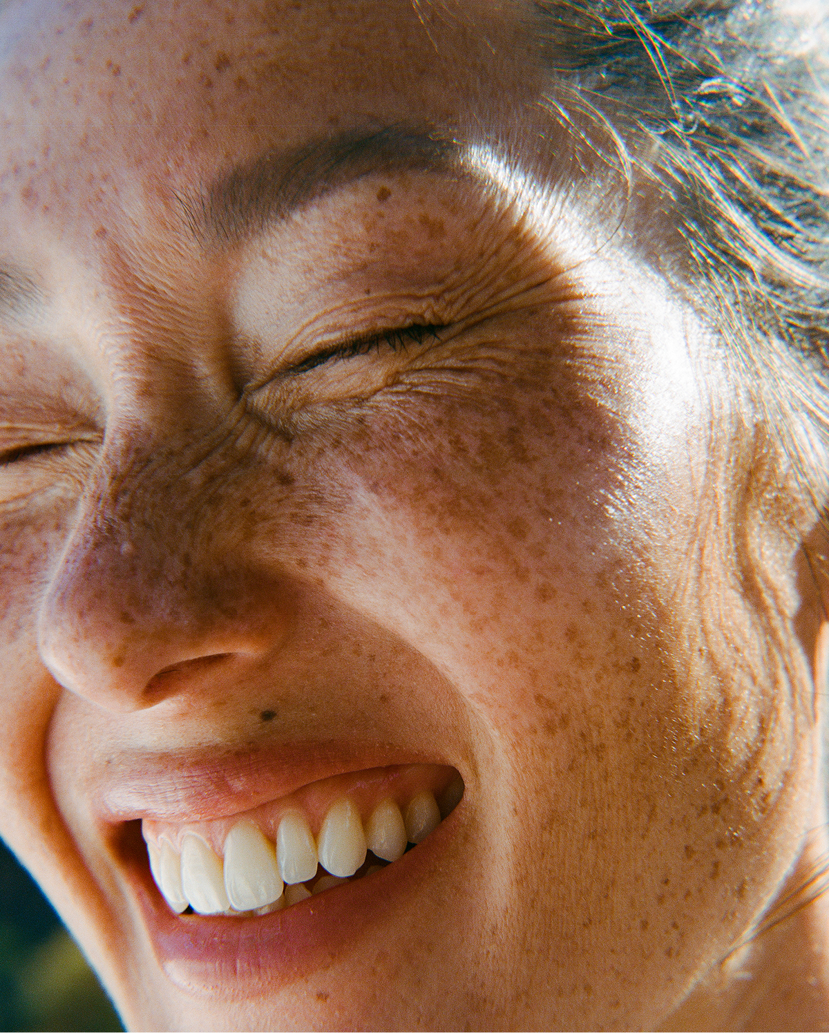 Woman smiling