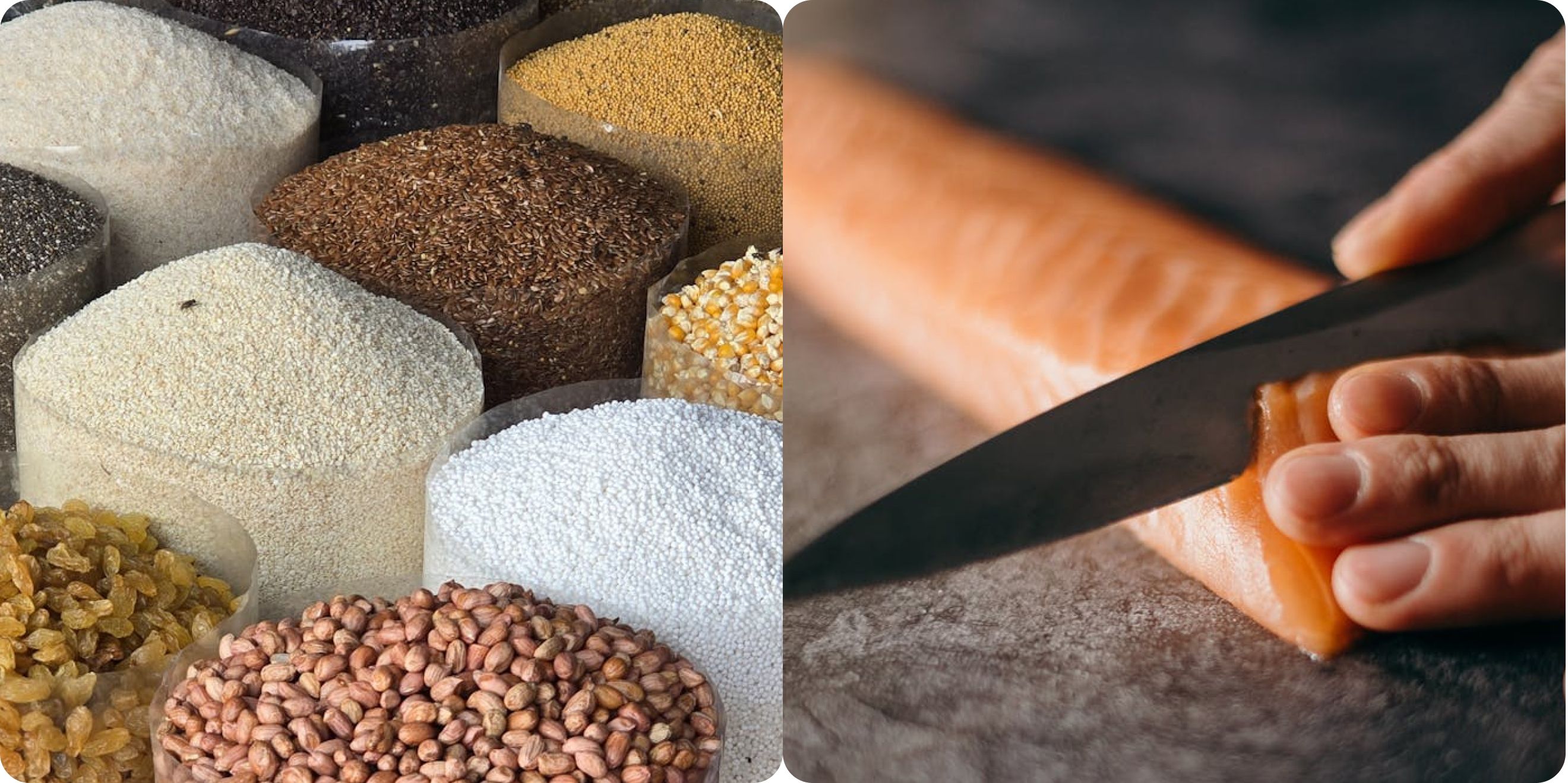 Legumes and salmon
