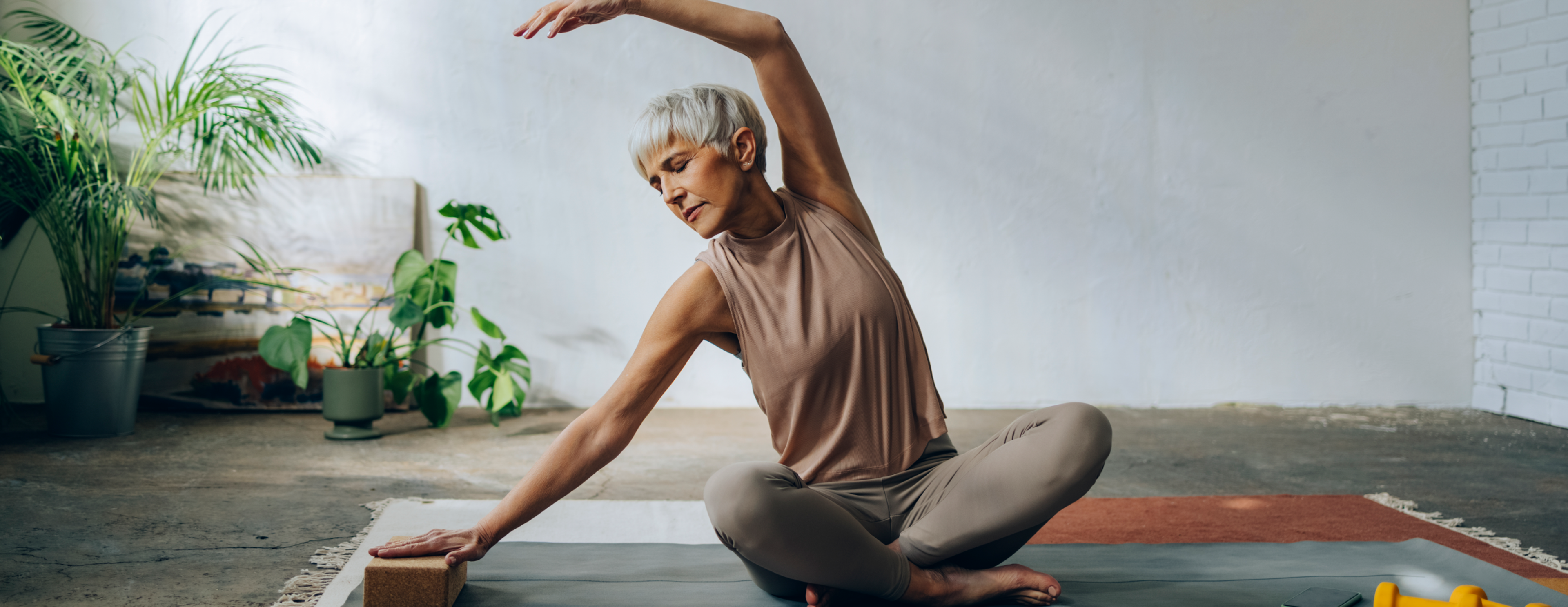 A person doing yoga