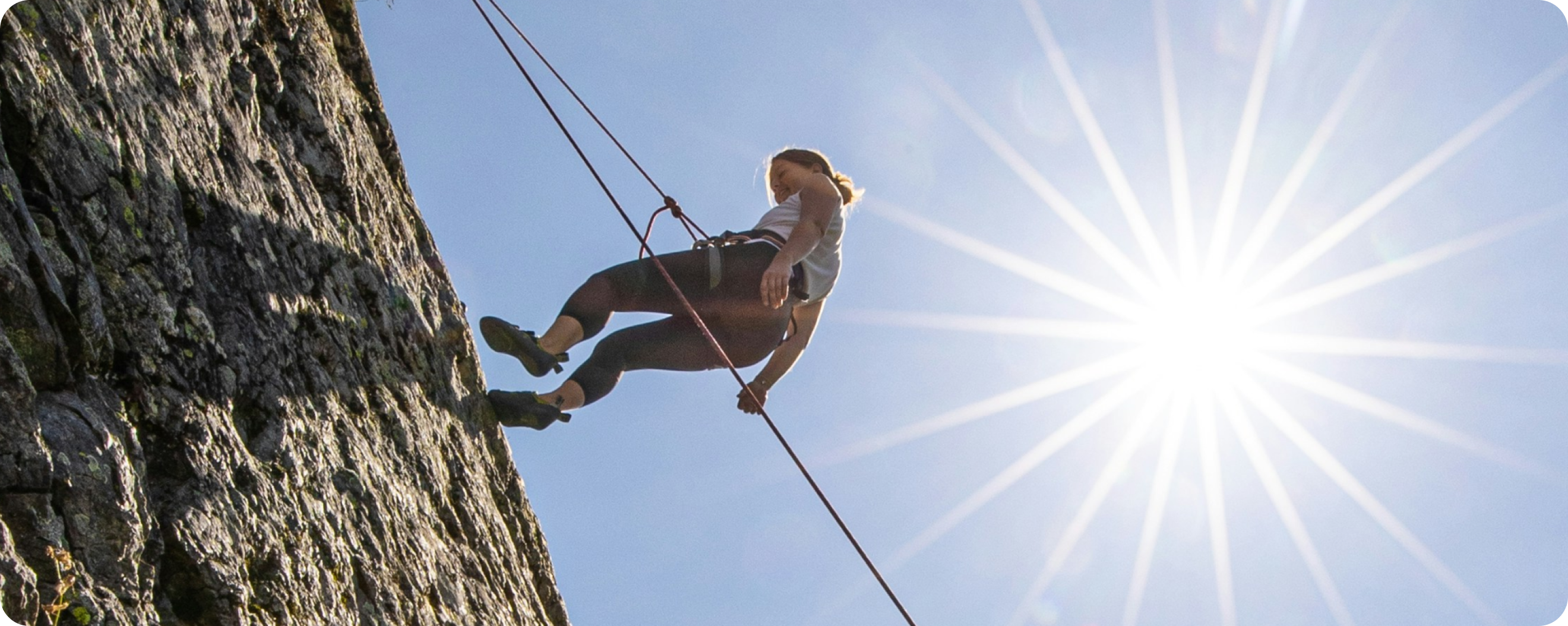 Climbing woman
