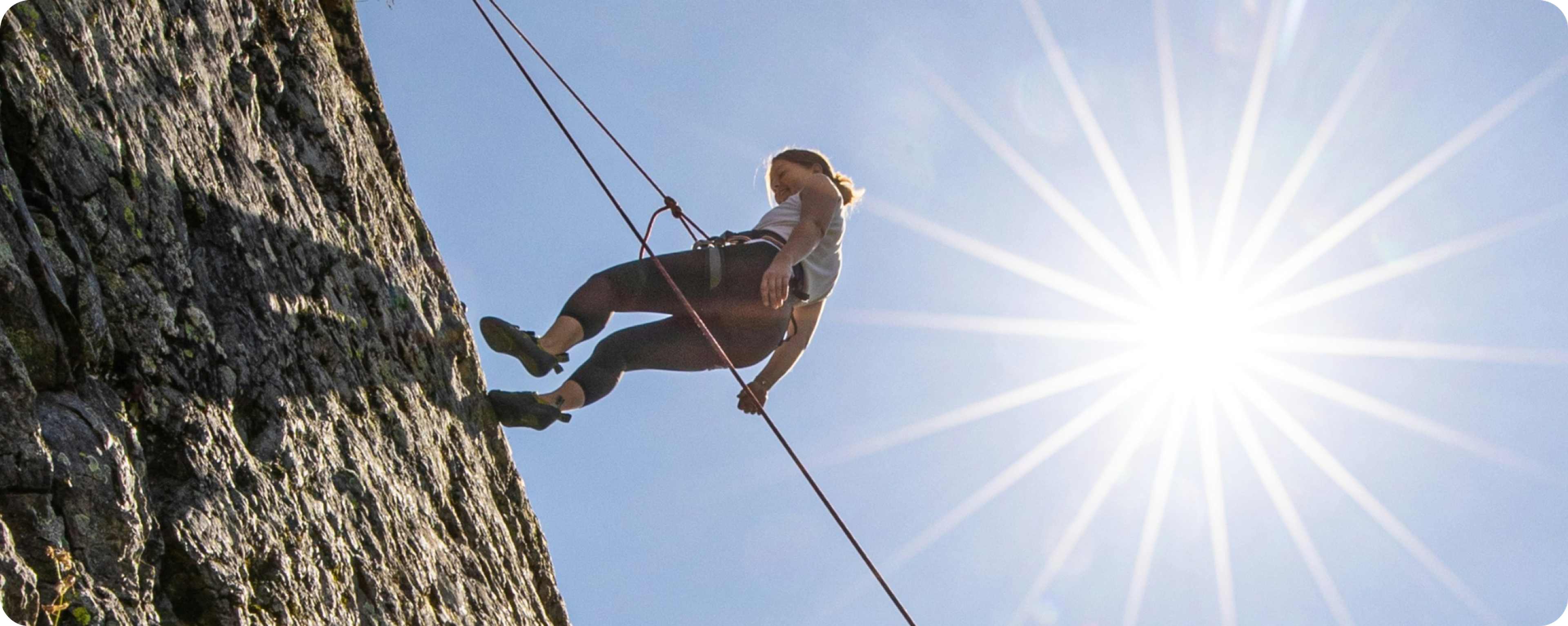 Climbing woman
