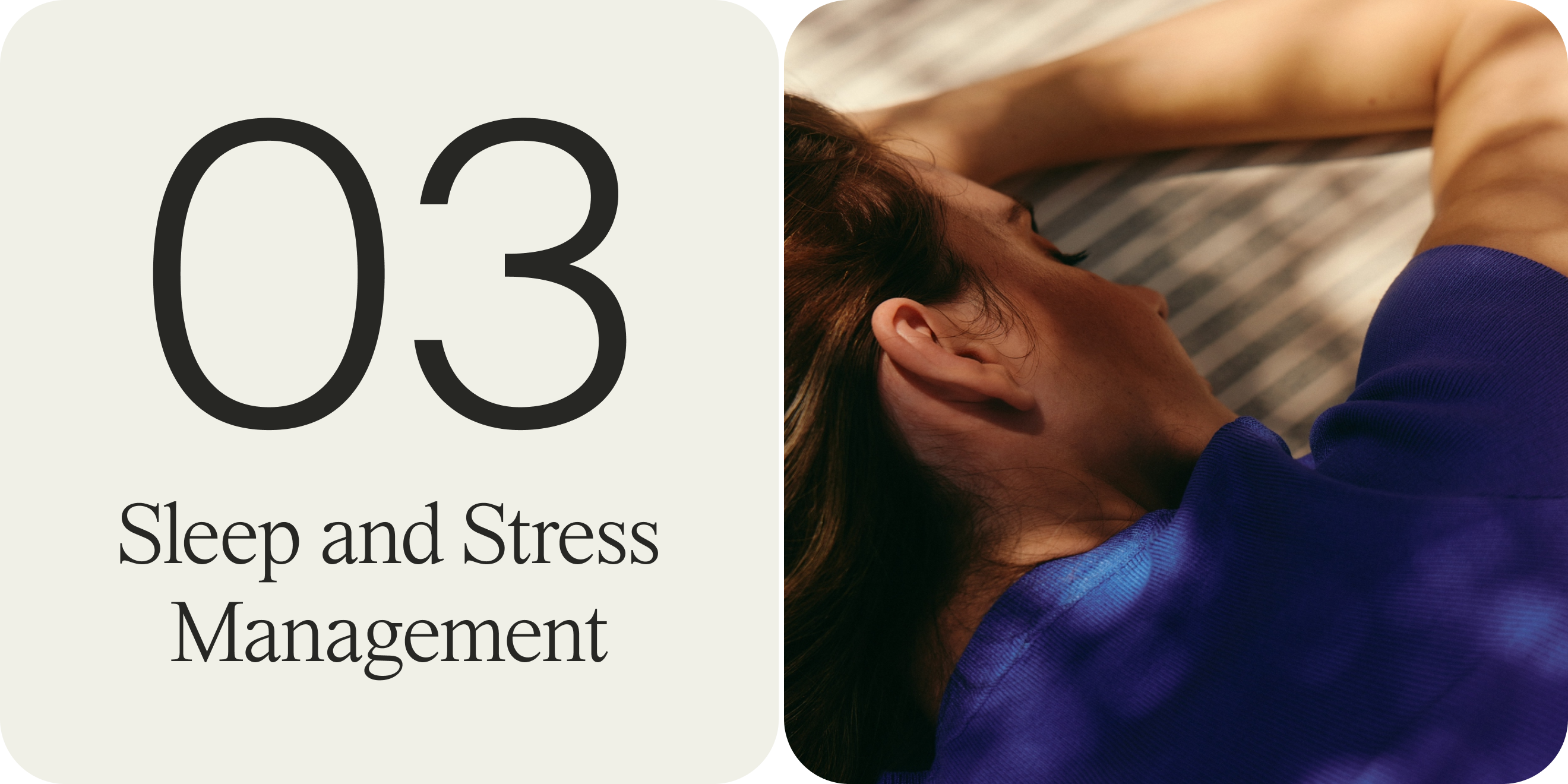 3. sleep and stress management