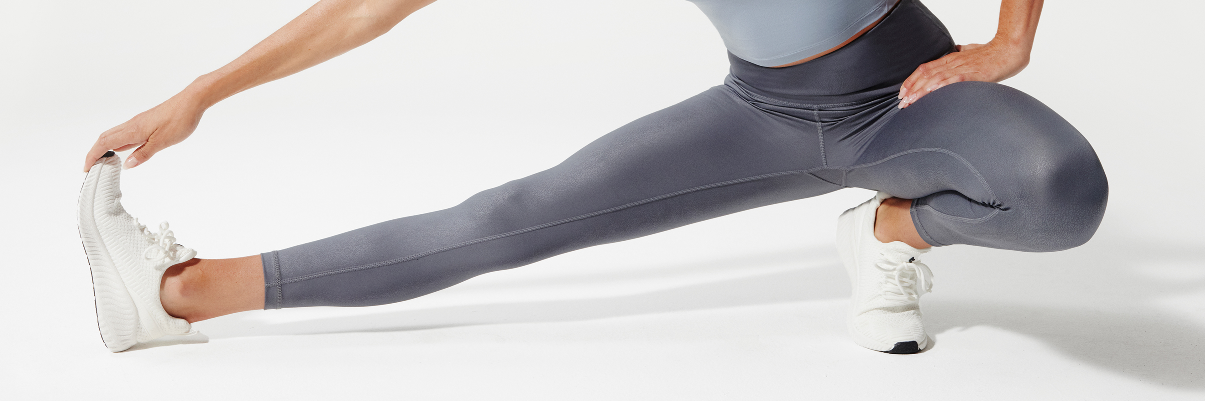 person stretching legs