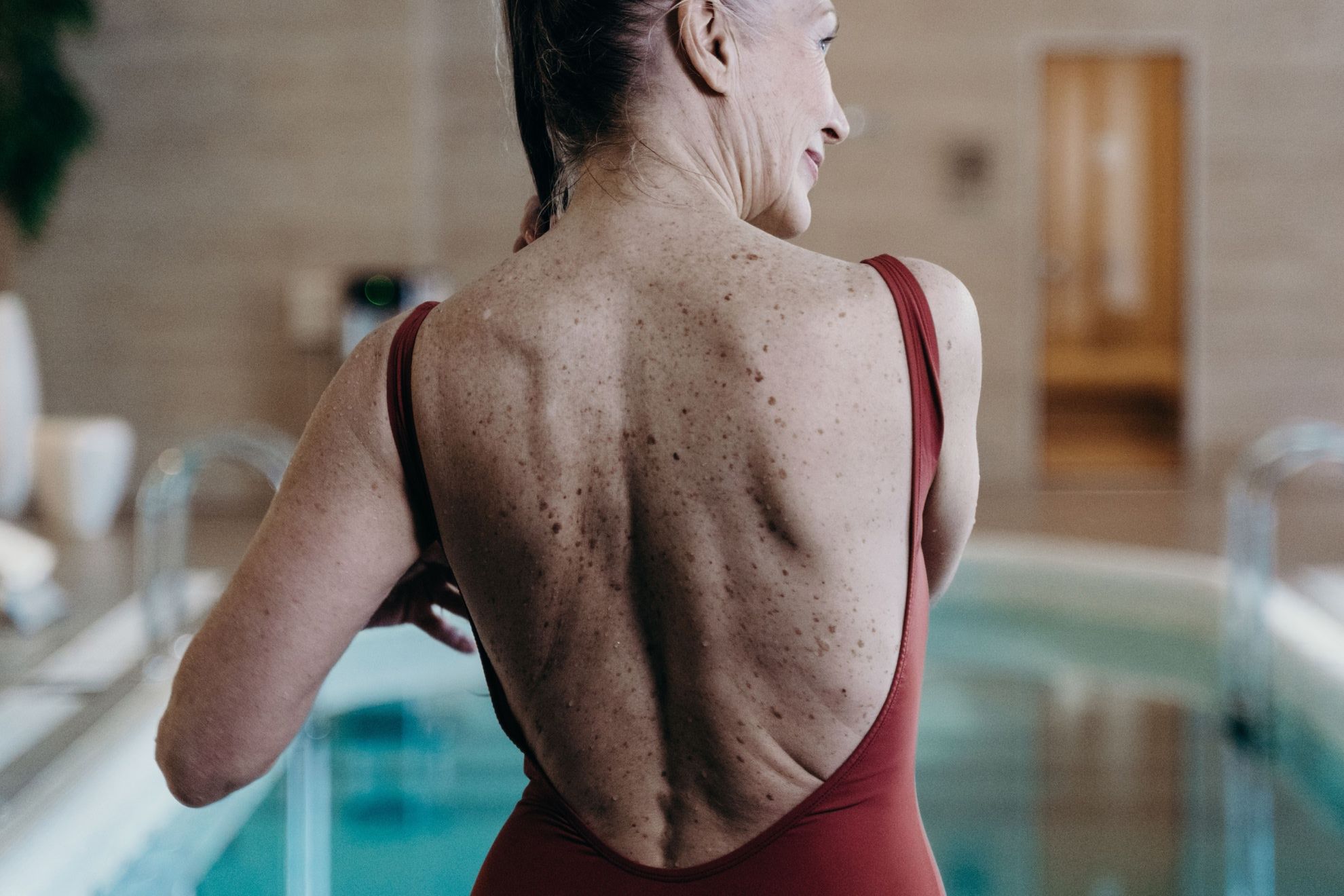 woman swimming