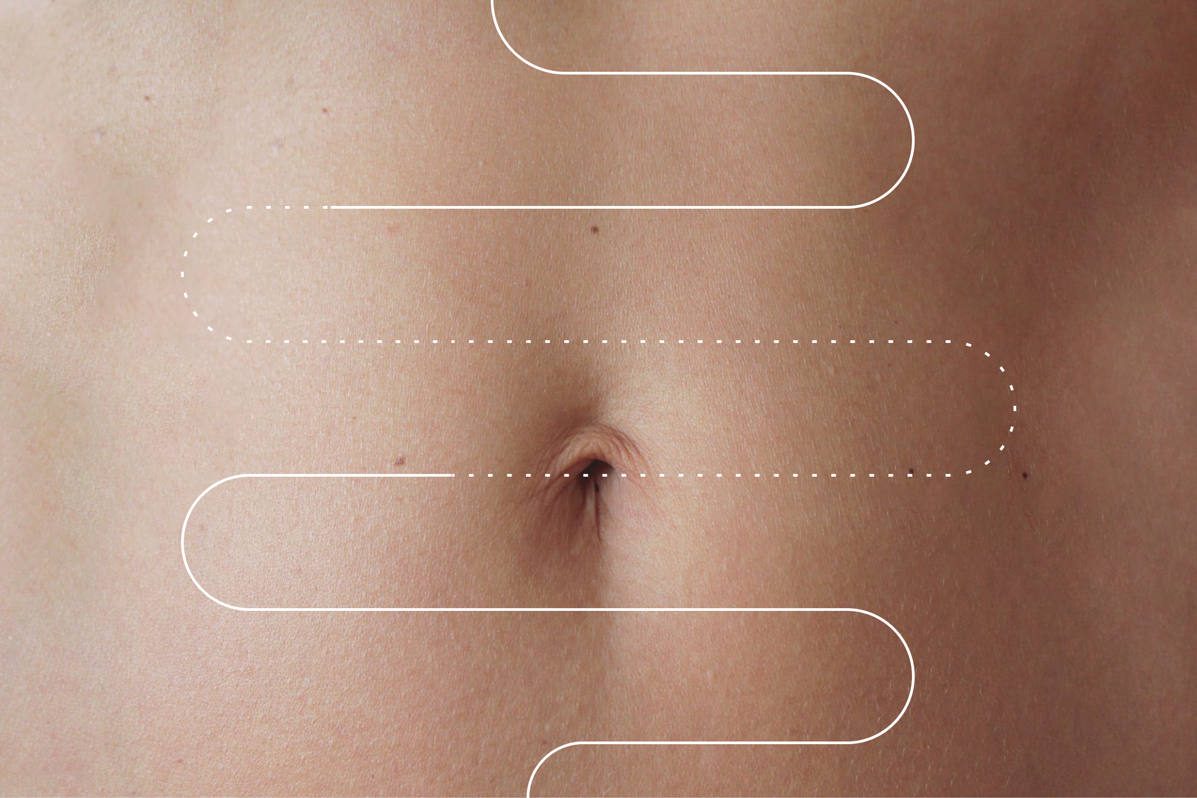 Belly with intestine diagram with a missing part