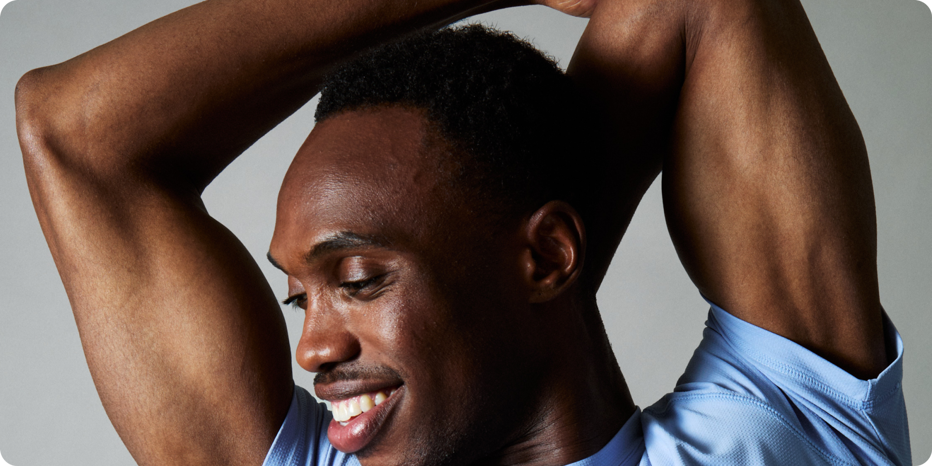 Male showing arms muscles