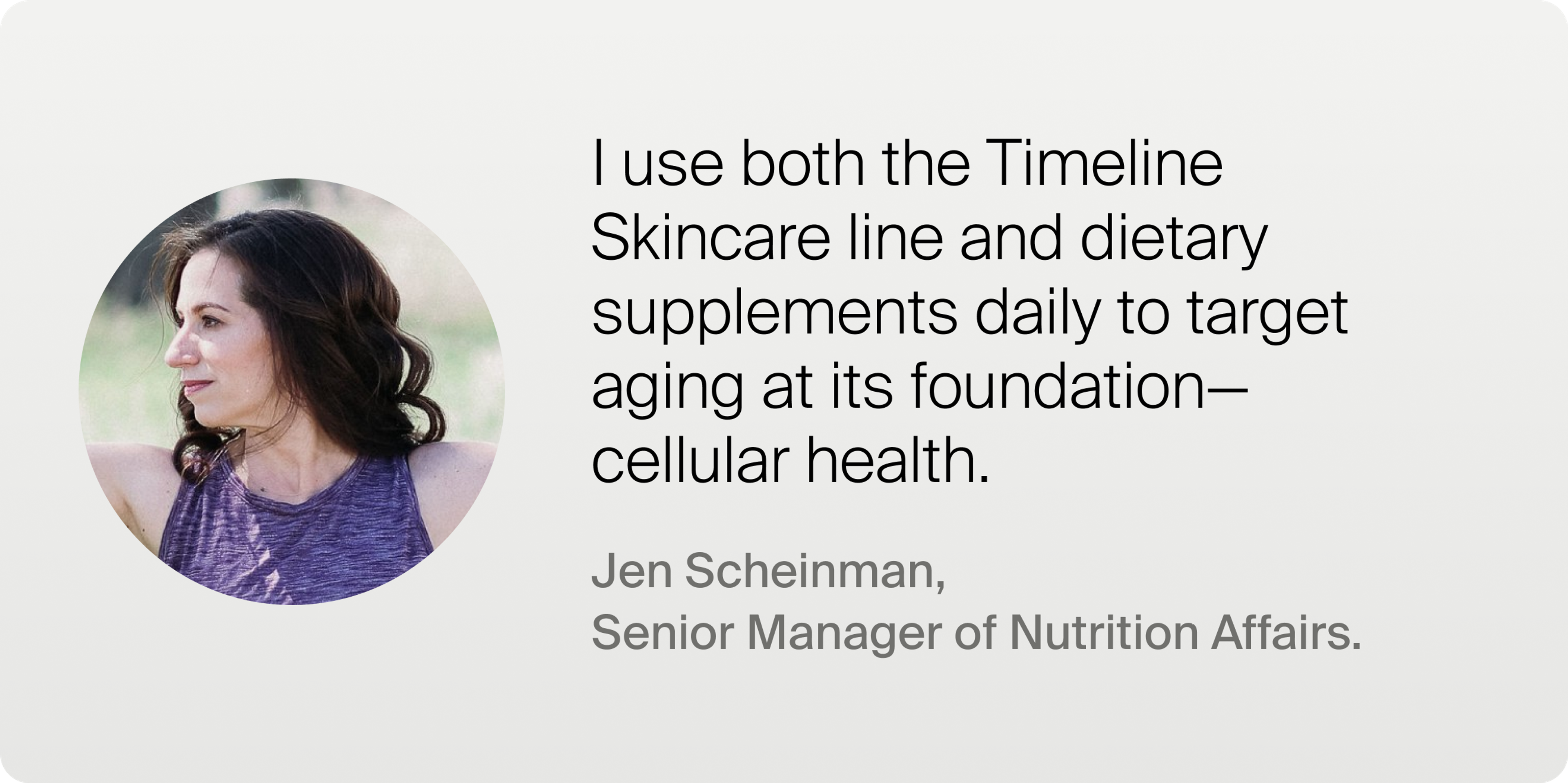 Jen Scheinman, Senior Manager of Nutrition Affairs.