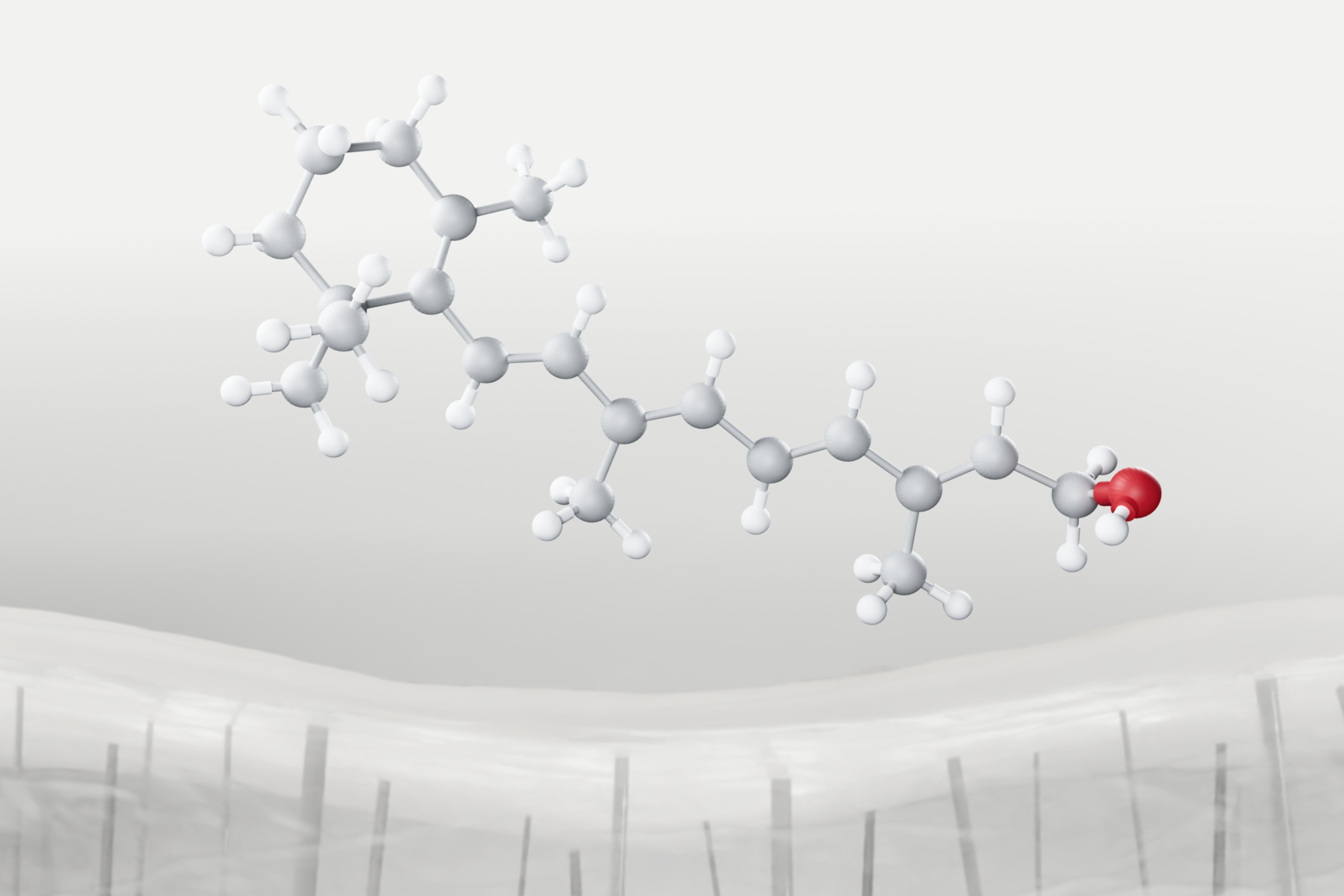 Vitamin A Molecule and Skin Cells