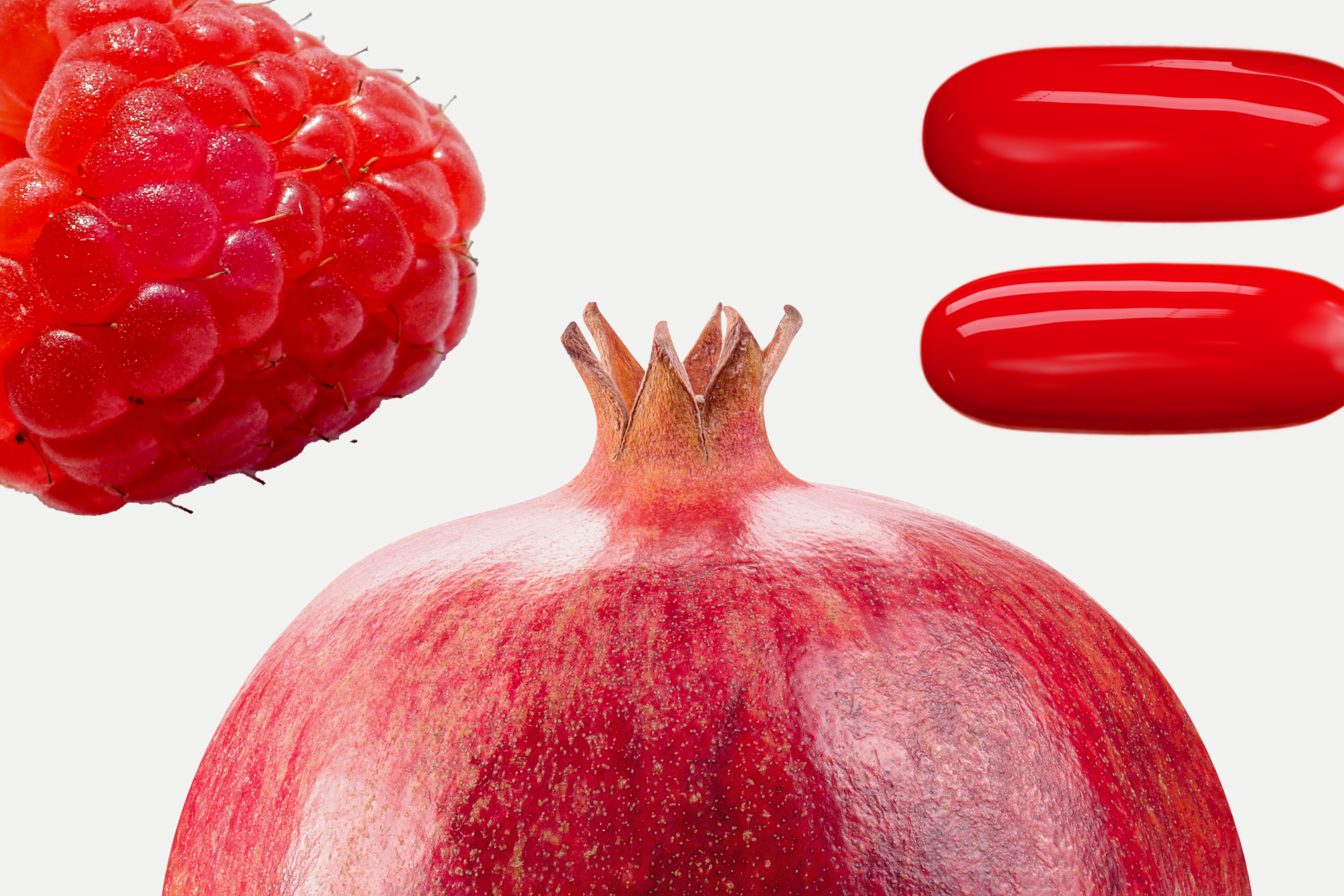 Raspberry, pomegranate and Urolithin A in the form of Mitopure Softgels