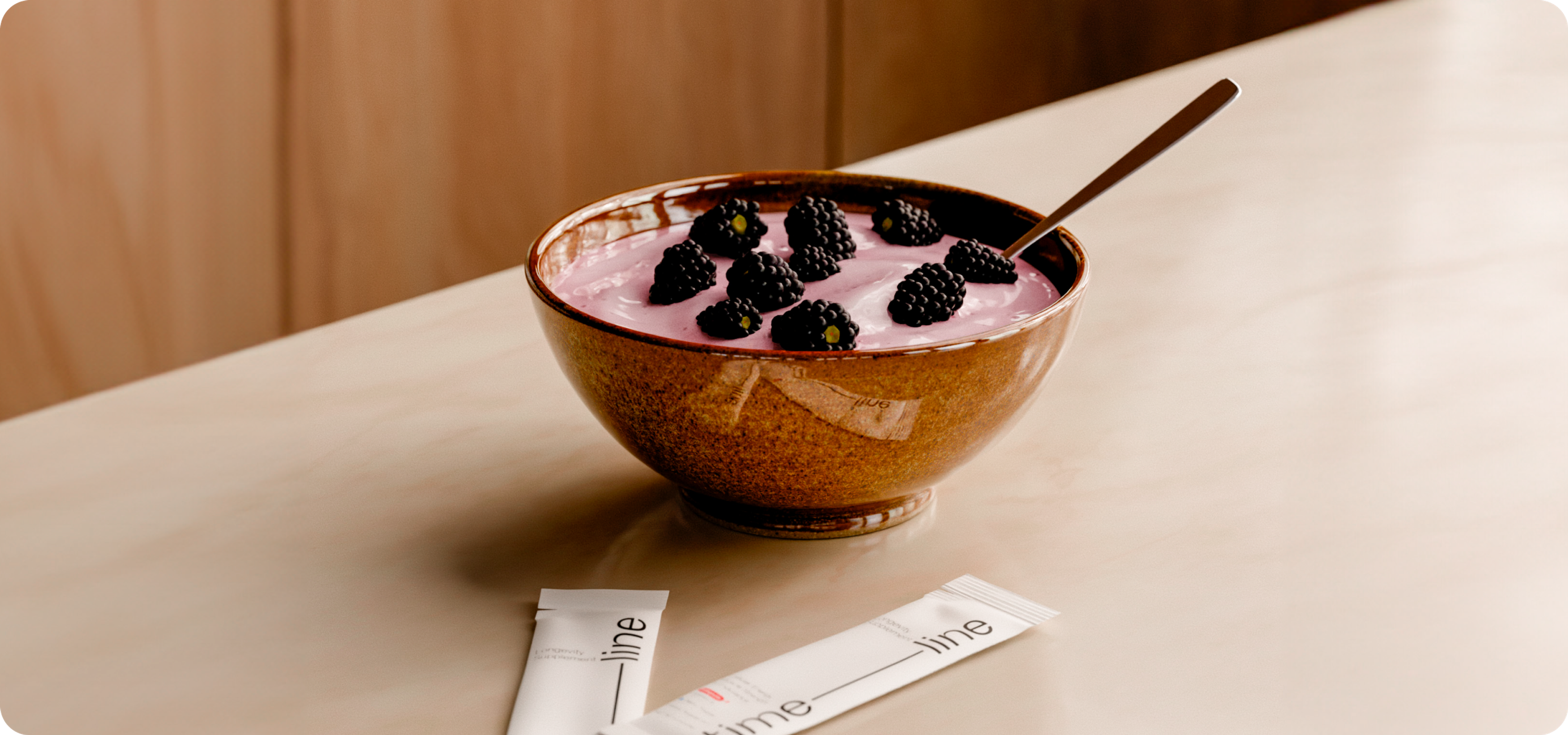 yogurt bowl with timeline mitopure sachets