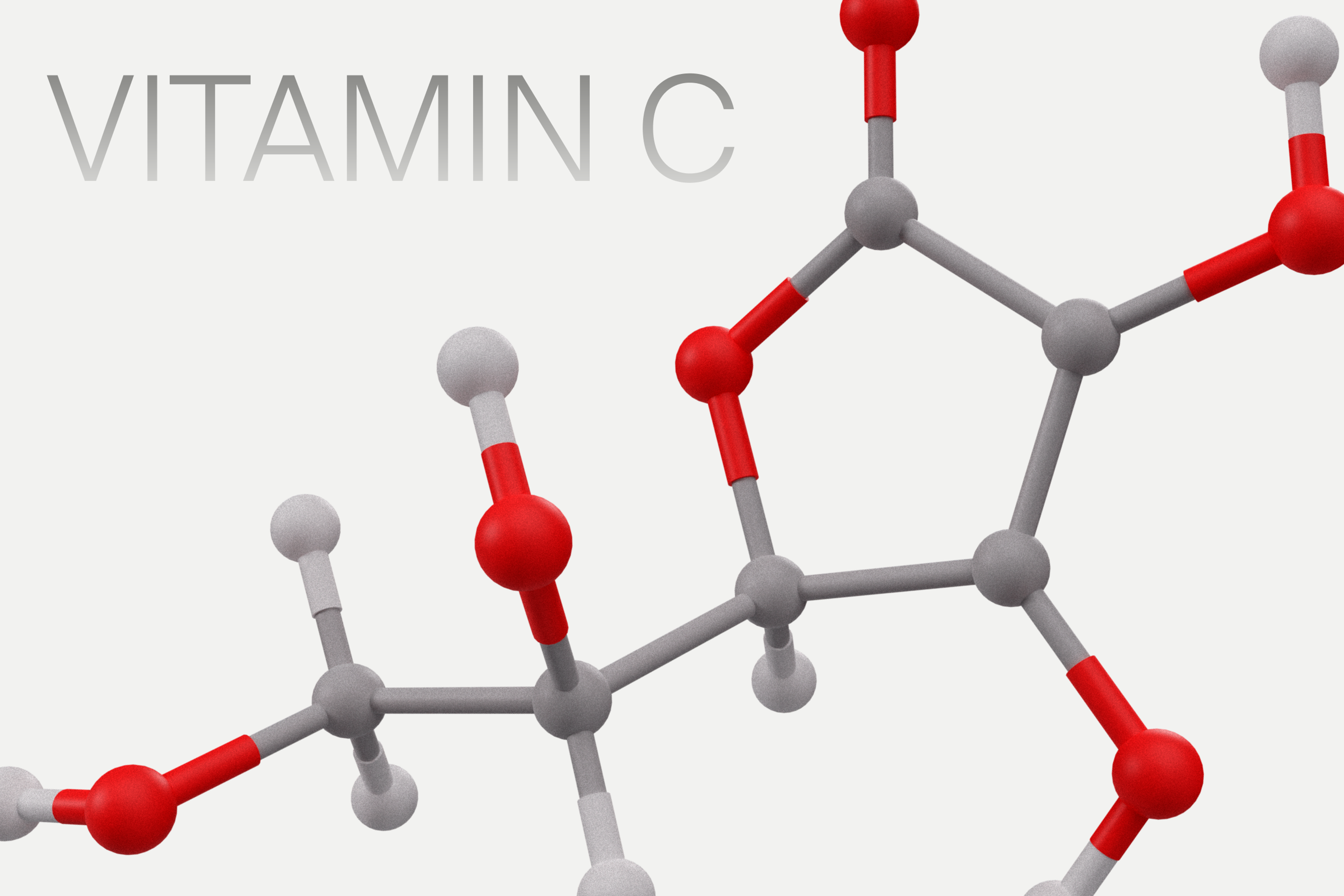 3D render of Vitamin C