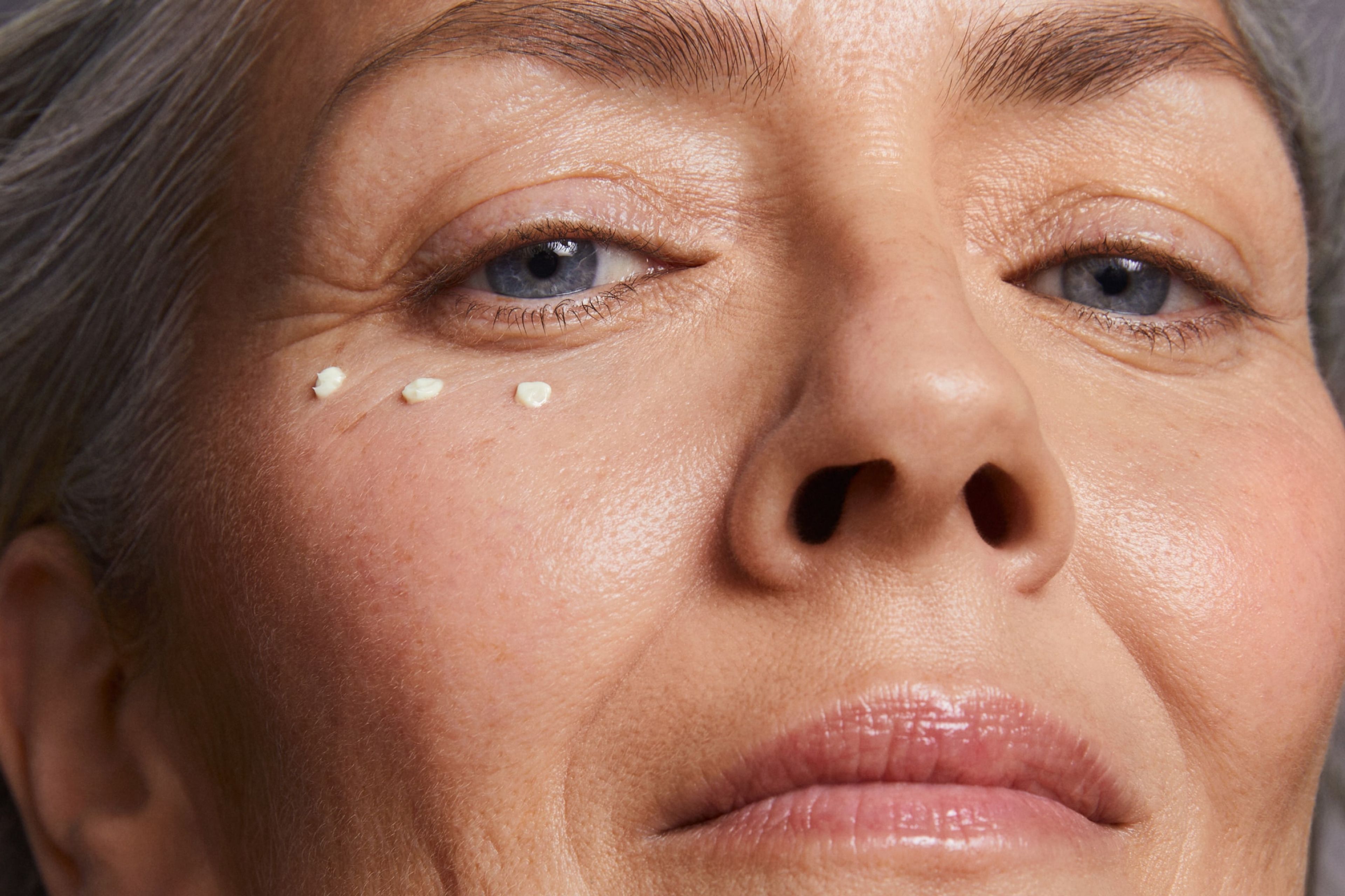 Eye cream application