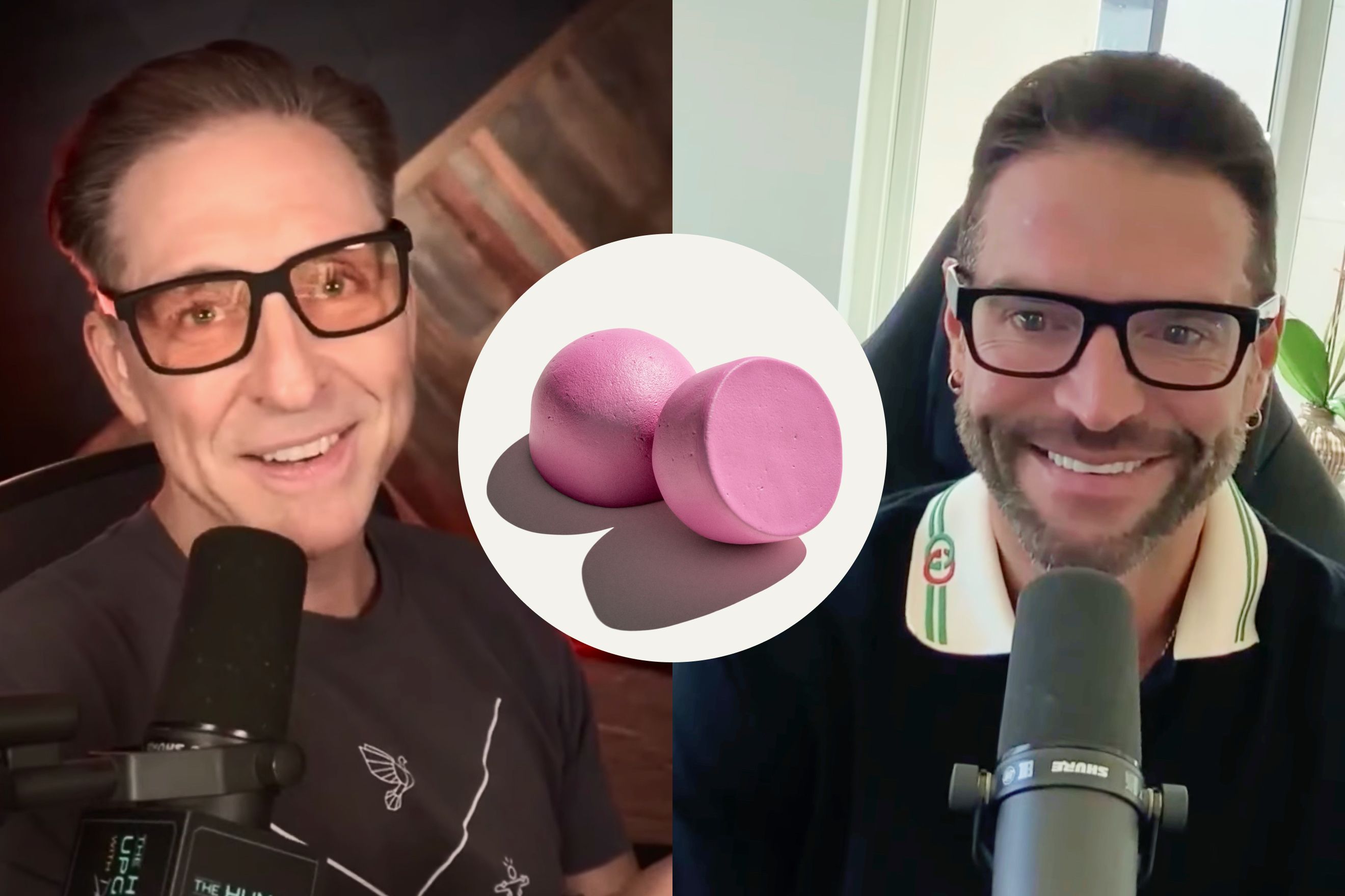 Dave and Dylan with mics