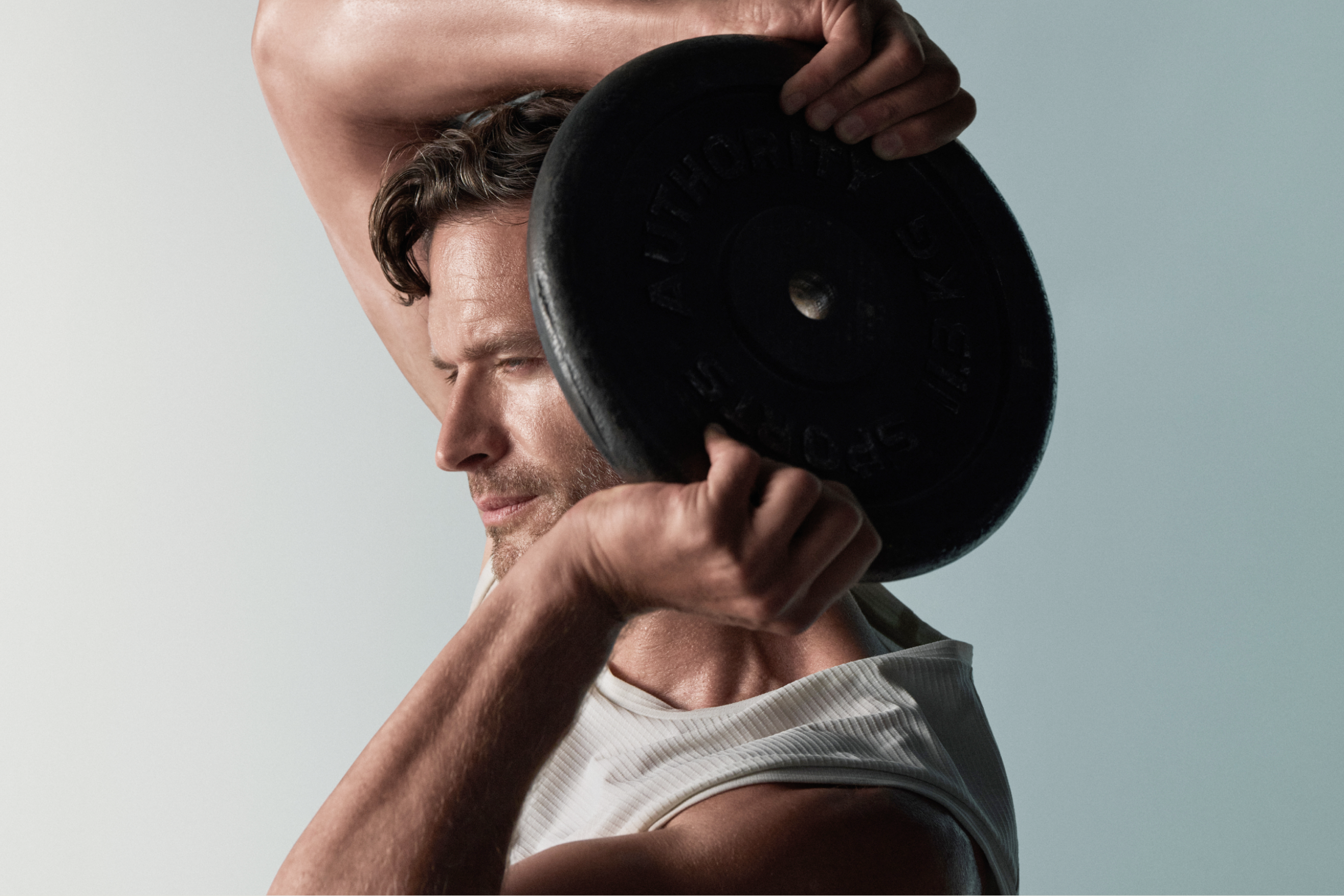 man with weight