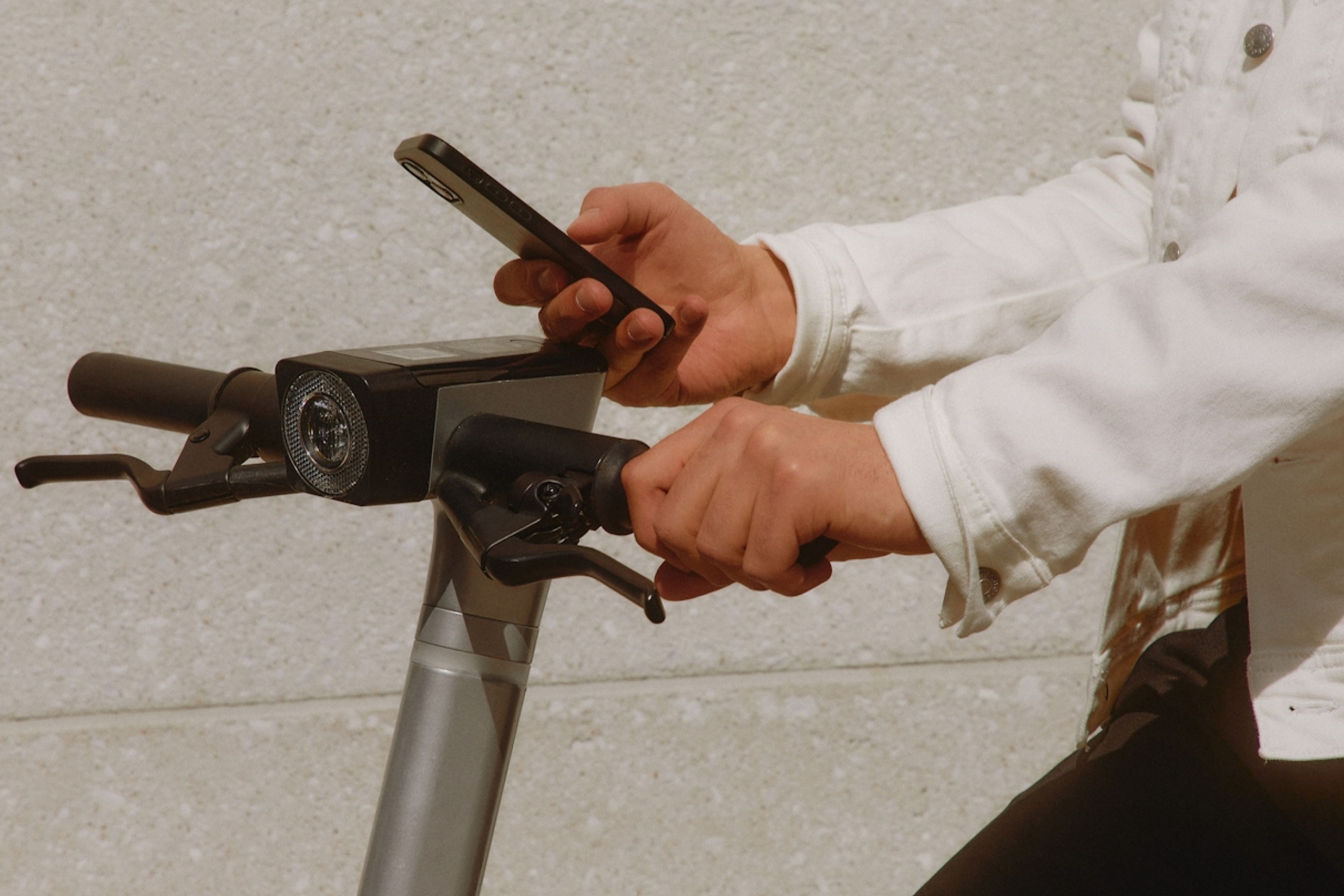 person on a scooter