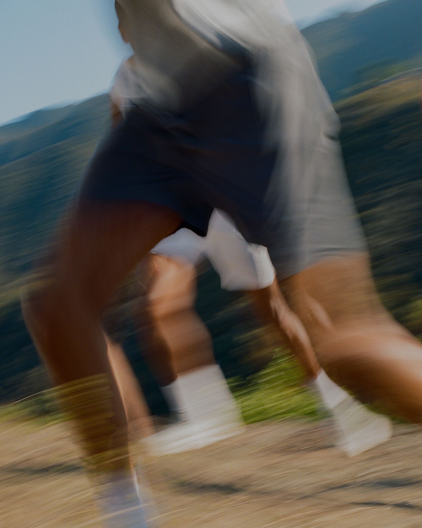 People running on a trail