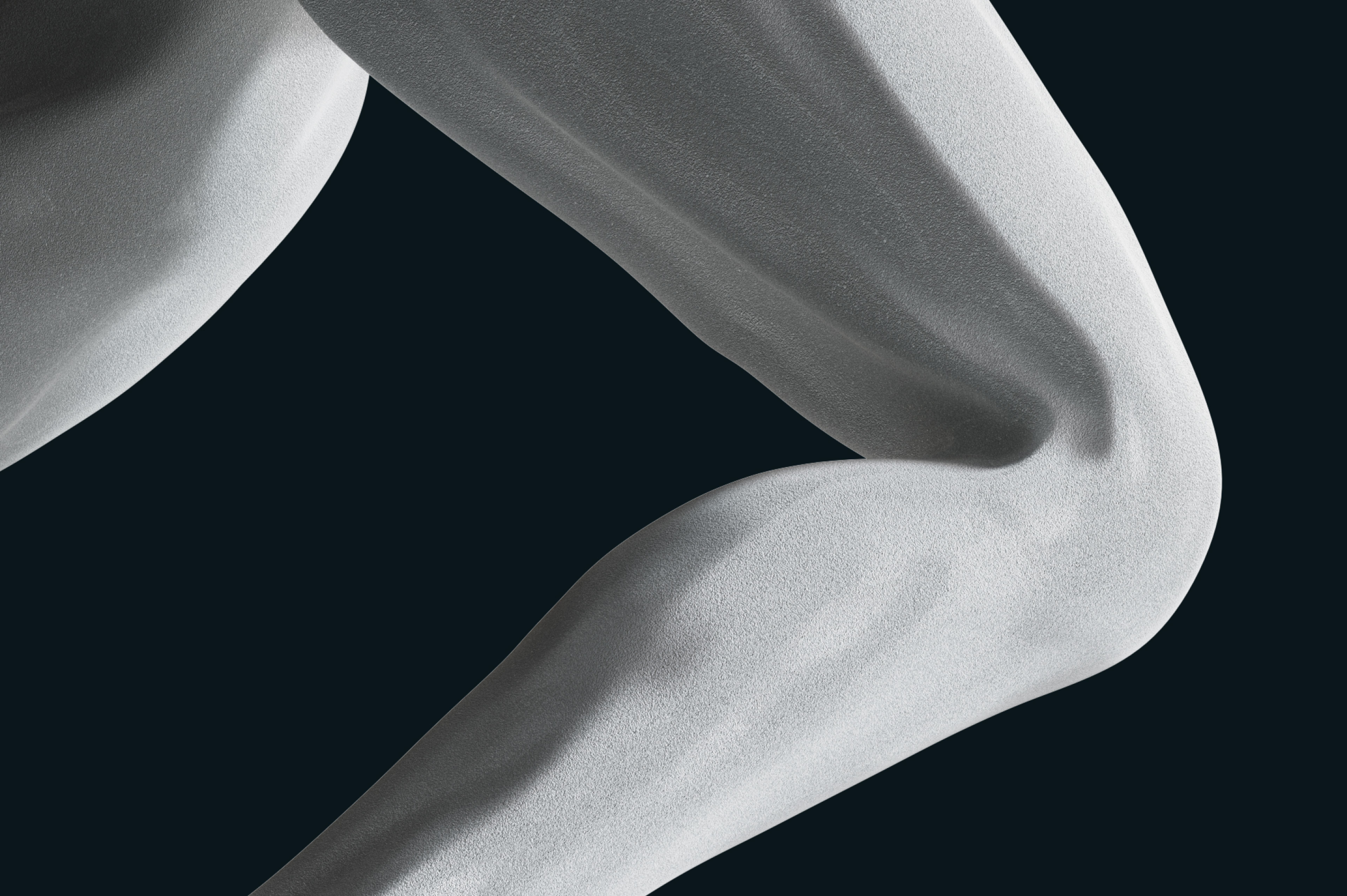 3D illustration of leg muscles running