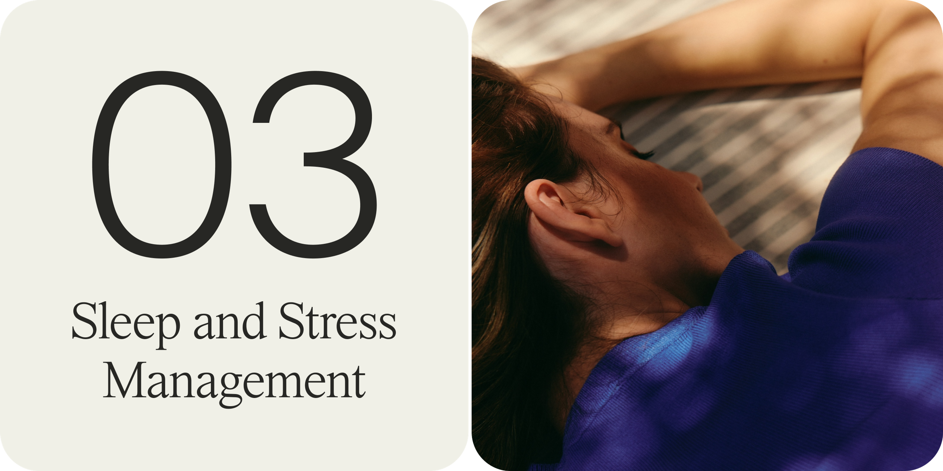3. sleep and stress management