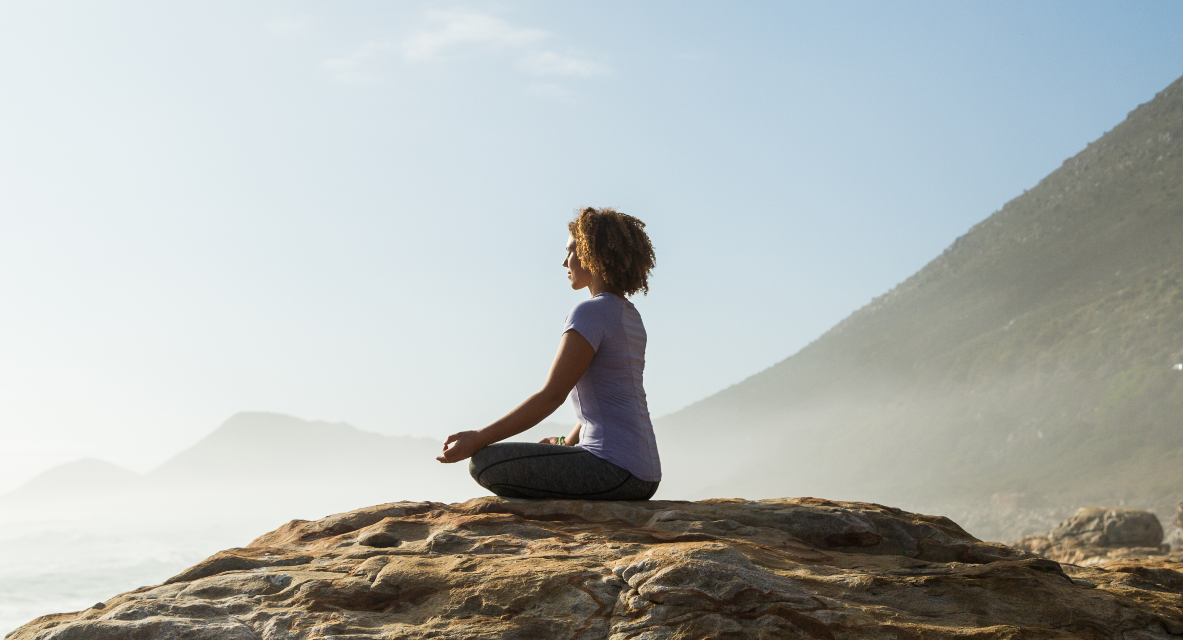 Person practicing meditation