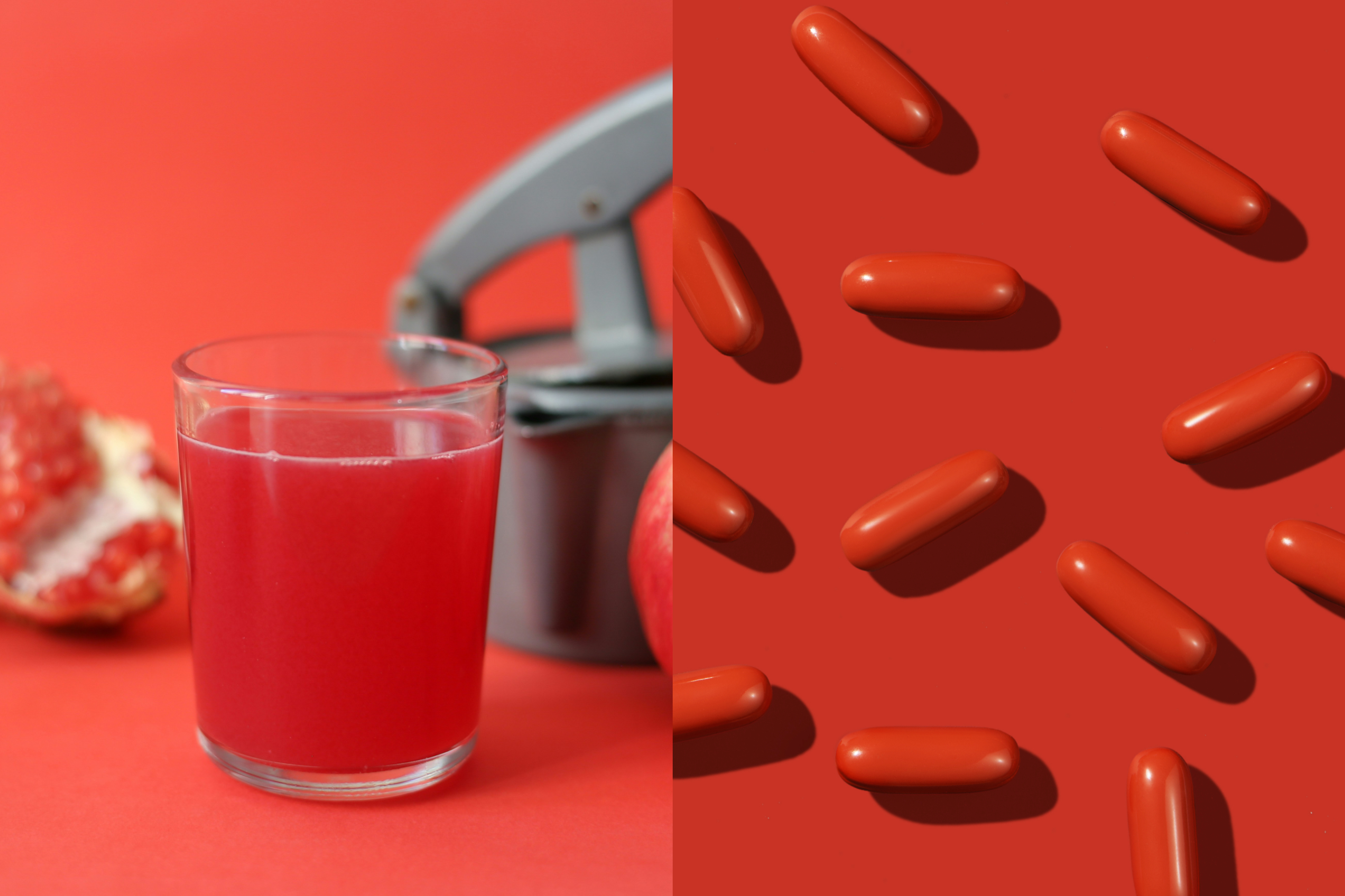 Pomegranate Juice vs Mitopure, Urolithin A supplement