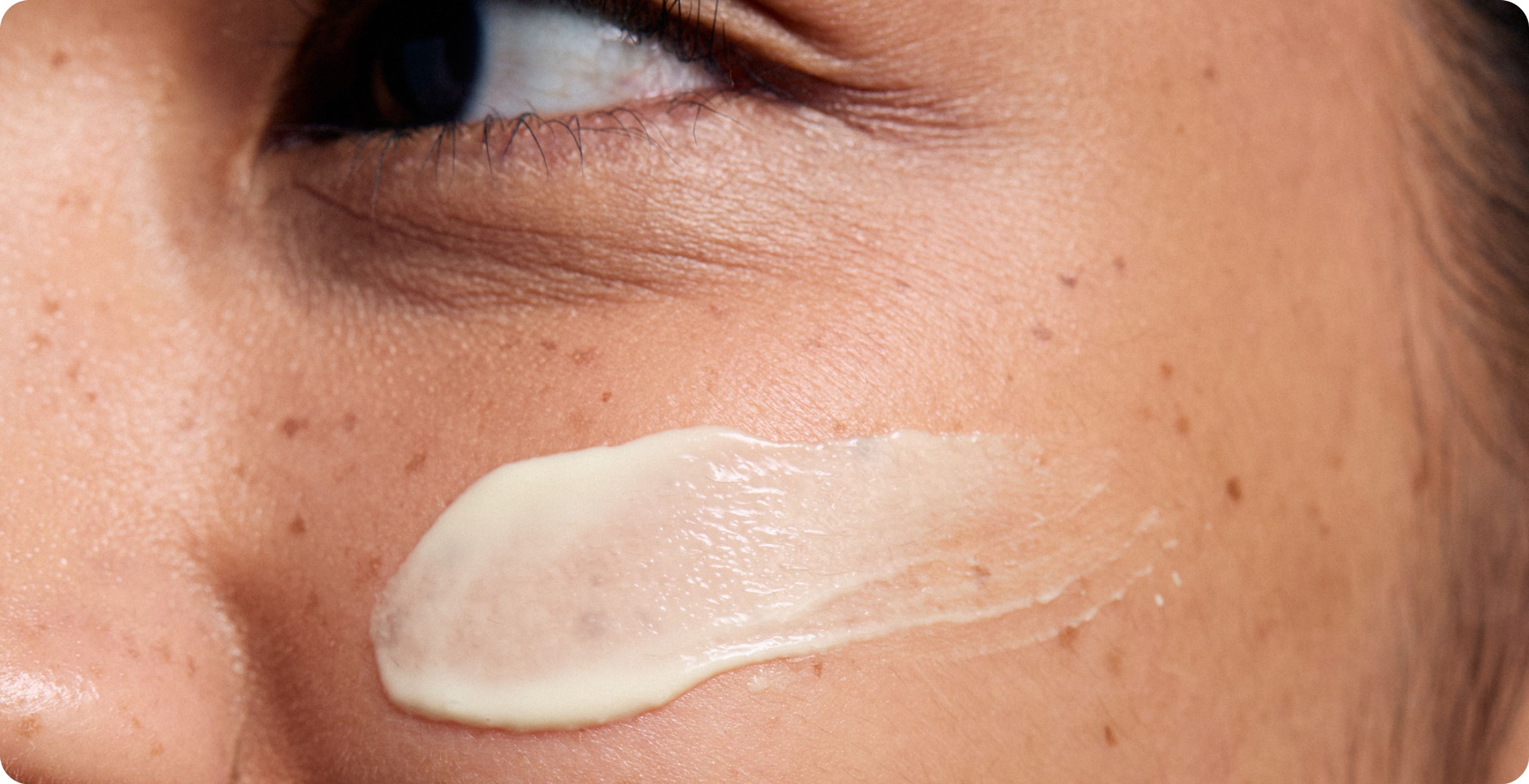 Timeline Skincare products on skin