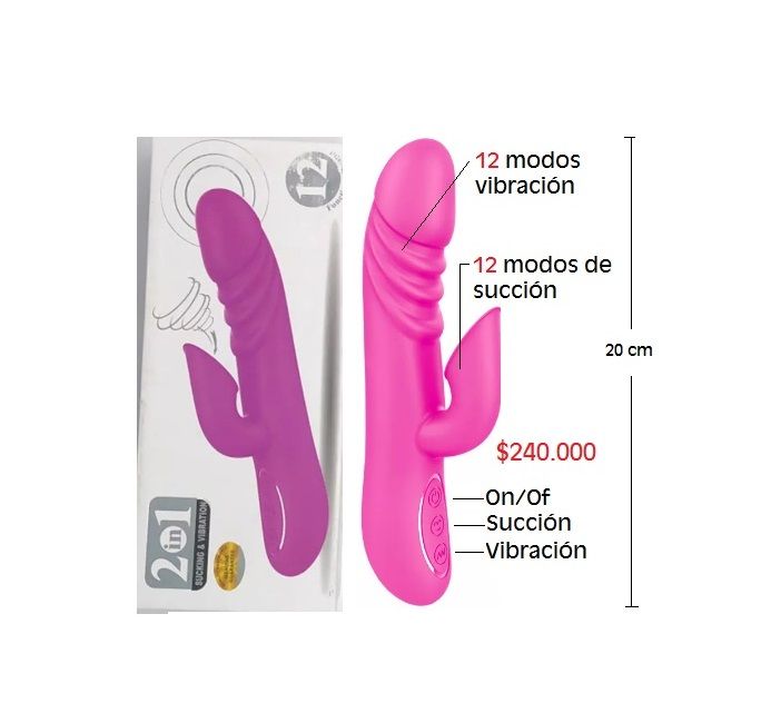 VIBRADOR CON SUCCIONADOR PARA CLÍTORIS RECARGABLE