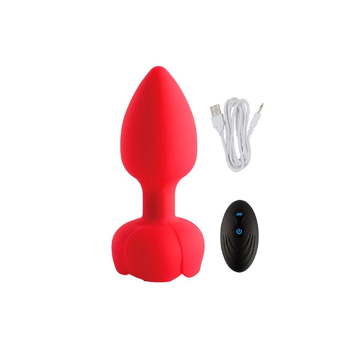 PLUG SILICONA CON VIBRACIÓN RECARGABLE CONTROL REMOTO