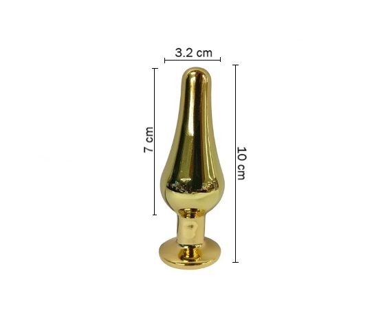 PLUG EMOTICÓN METALIZADO DORADO TALLA M miniatura 2
