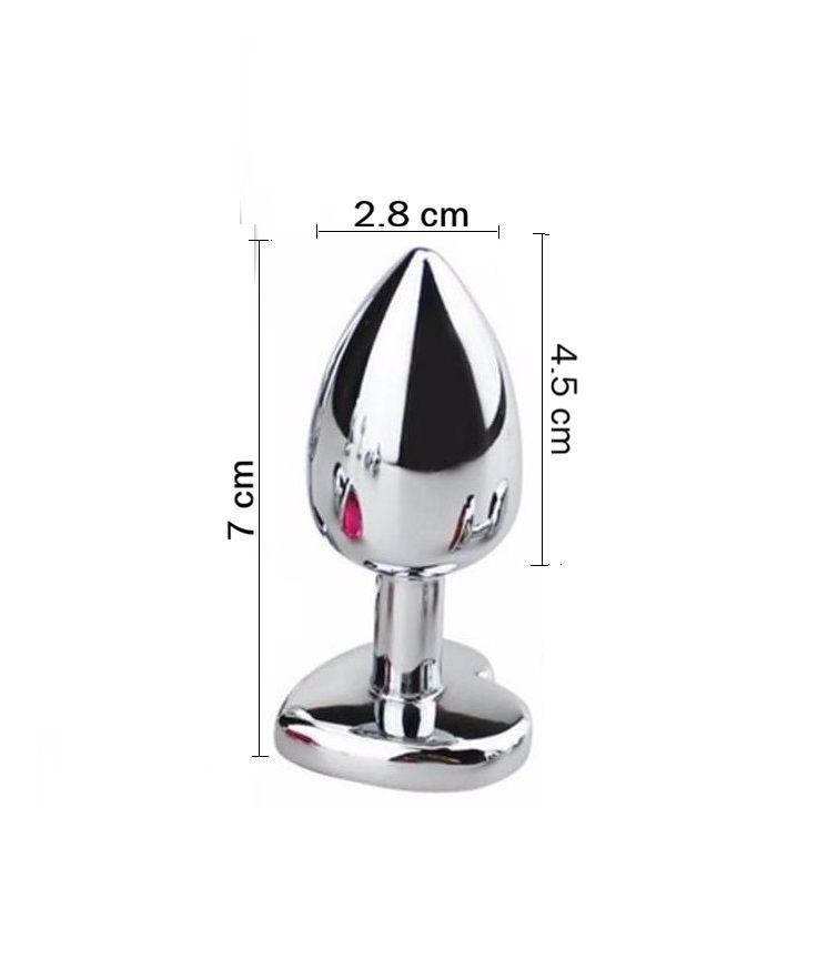 PLUG ANAL JOYA CORAZÓN ACERO TALLA S miniatura 2
