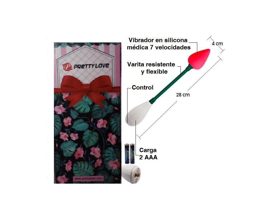 VIBRADOR BOTÓN DE ROSA PRETTY LOVE 