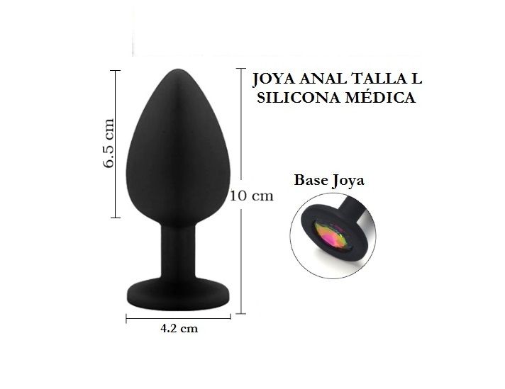 JOYA ANAL SILICONA MEDICA TALLA L 10 CM