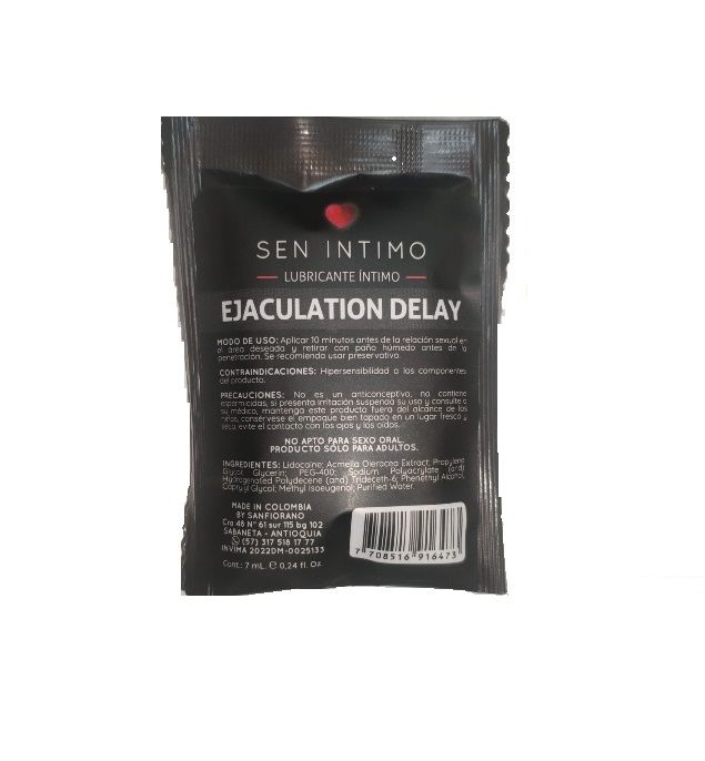 RETARDANTE DE EYACULACIÓN SEN INTIMO SACHET 7 ML