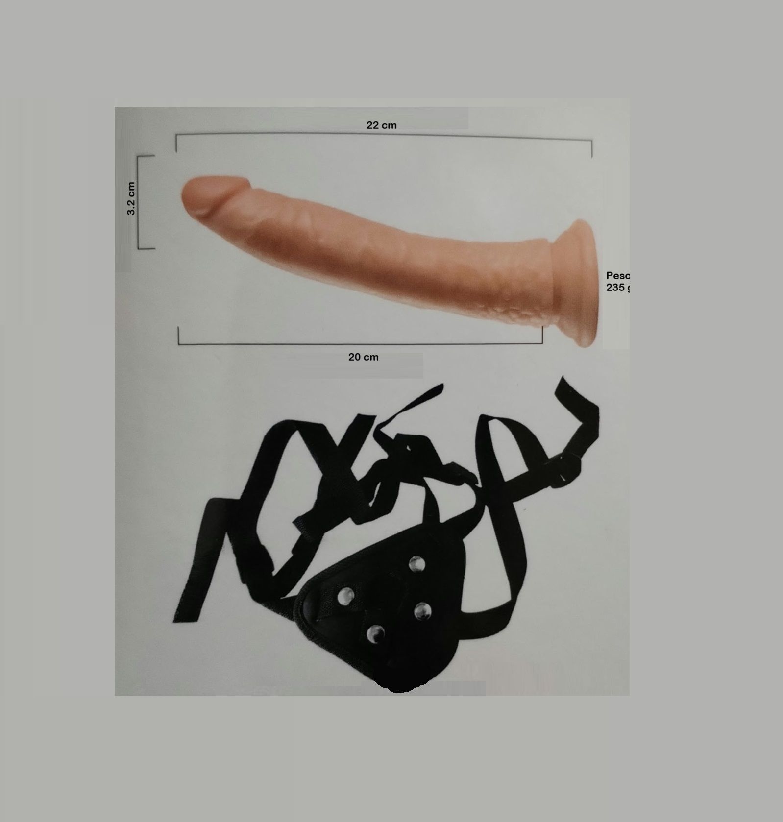 HARNESS MARS DILDO 22 CM miniatura 2