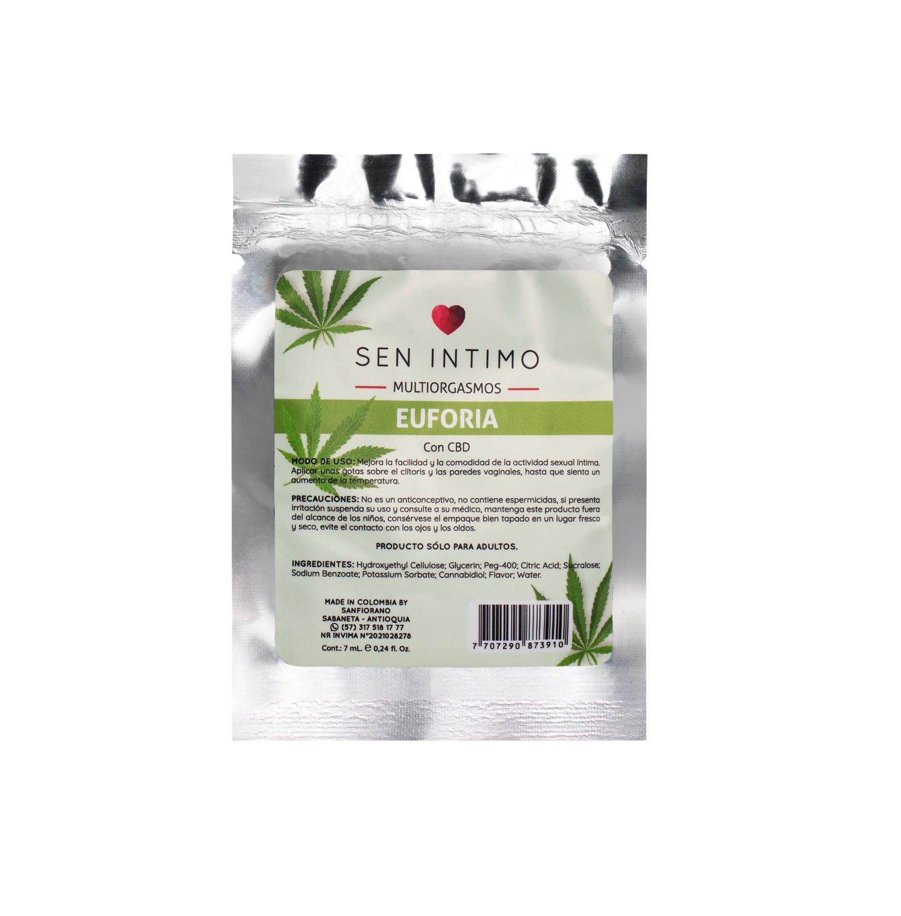 MULTIORGASMOS EUFORIA SEN INTIMO SACHET 7 ML