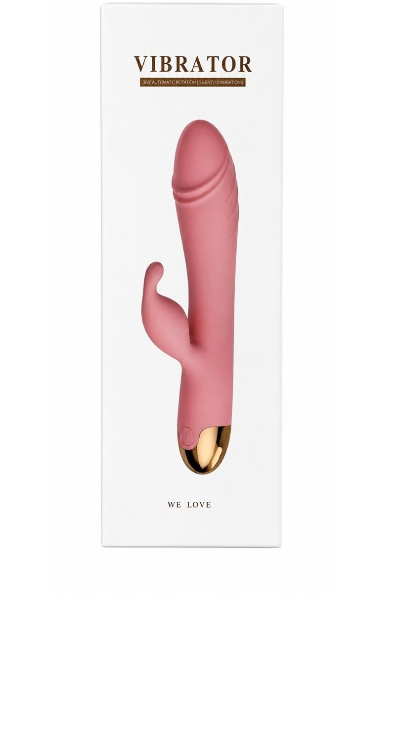 VIBRADOR DOBLE ESTIMULACIÓN-CLÍTORIS+PUNTO G- VIBRACIÓN +ROTACIÓN