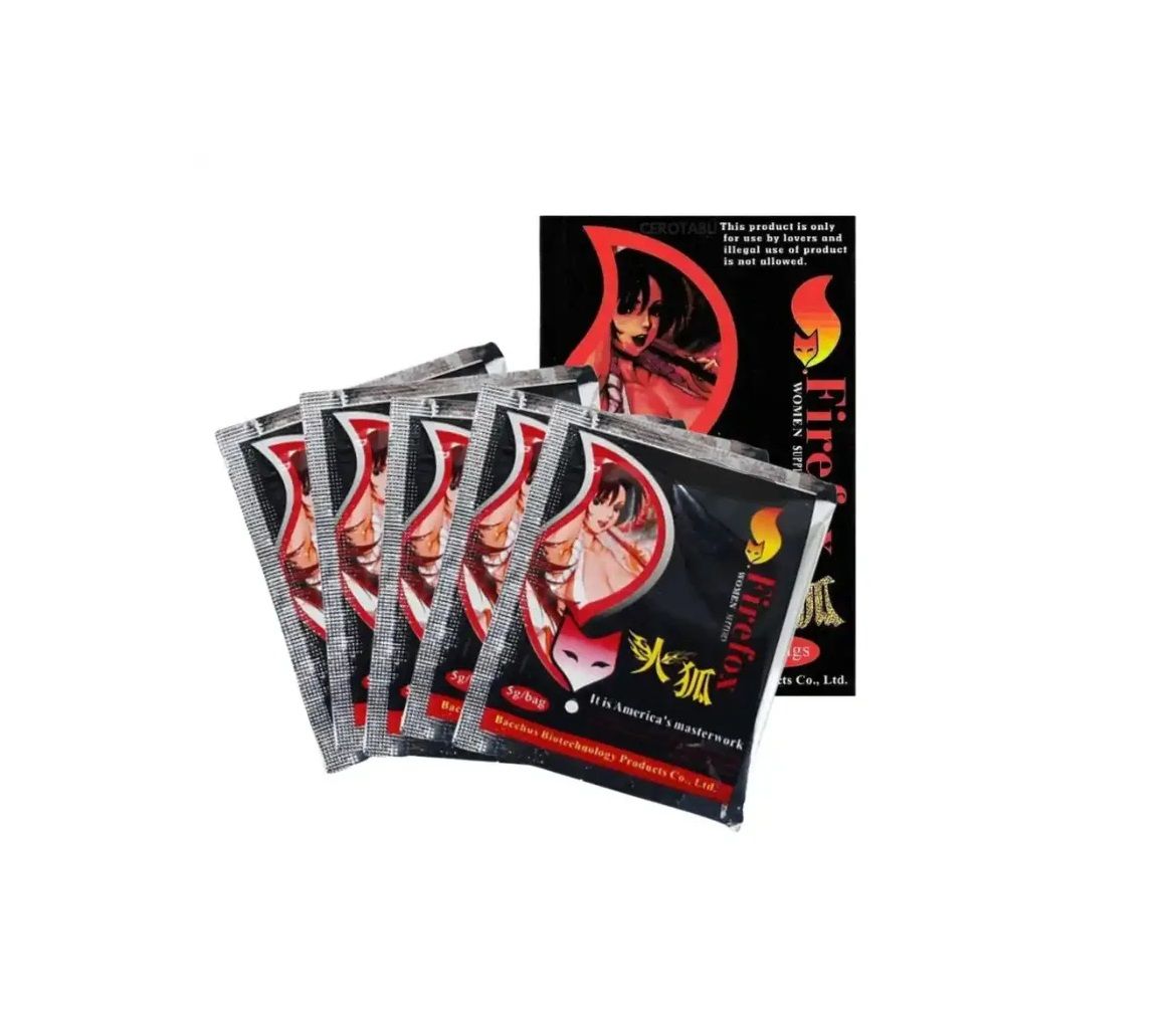 FIRE FOX EN POLVO POTENCIADOR SEXUAL FEMENINO X 5 SOBRES