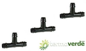 Тройник 16 оребрен за капков маркуч Irritec