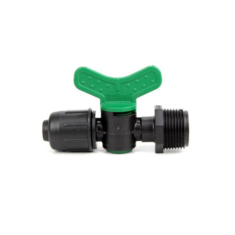 Кран за капков маркуч 16 mm с външна резба 3/4″, бърза връзка Irritec