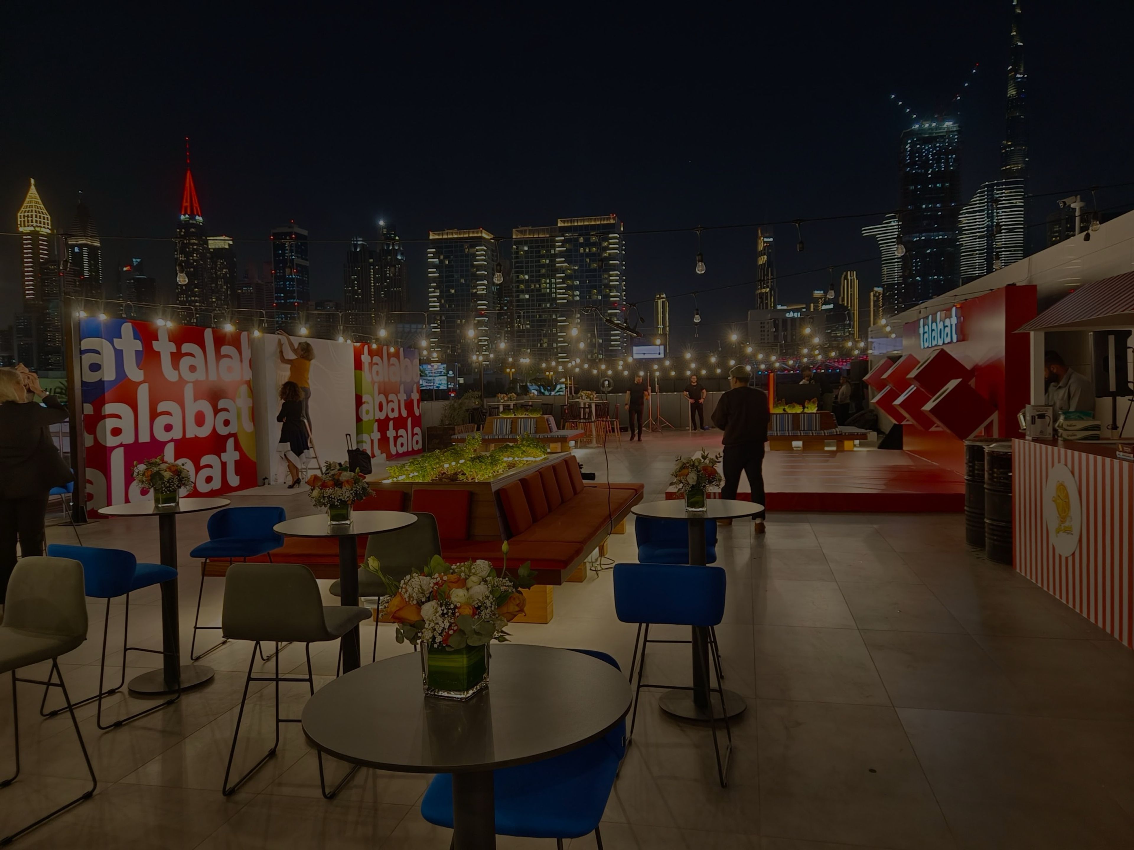 Corporate event signage emphasizing readability, visual hierarchy, and high contrast colors, ensuring easy navigation for attendees