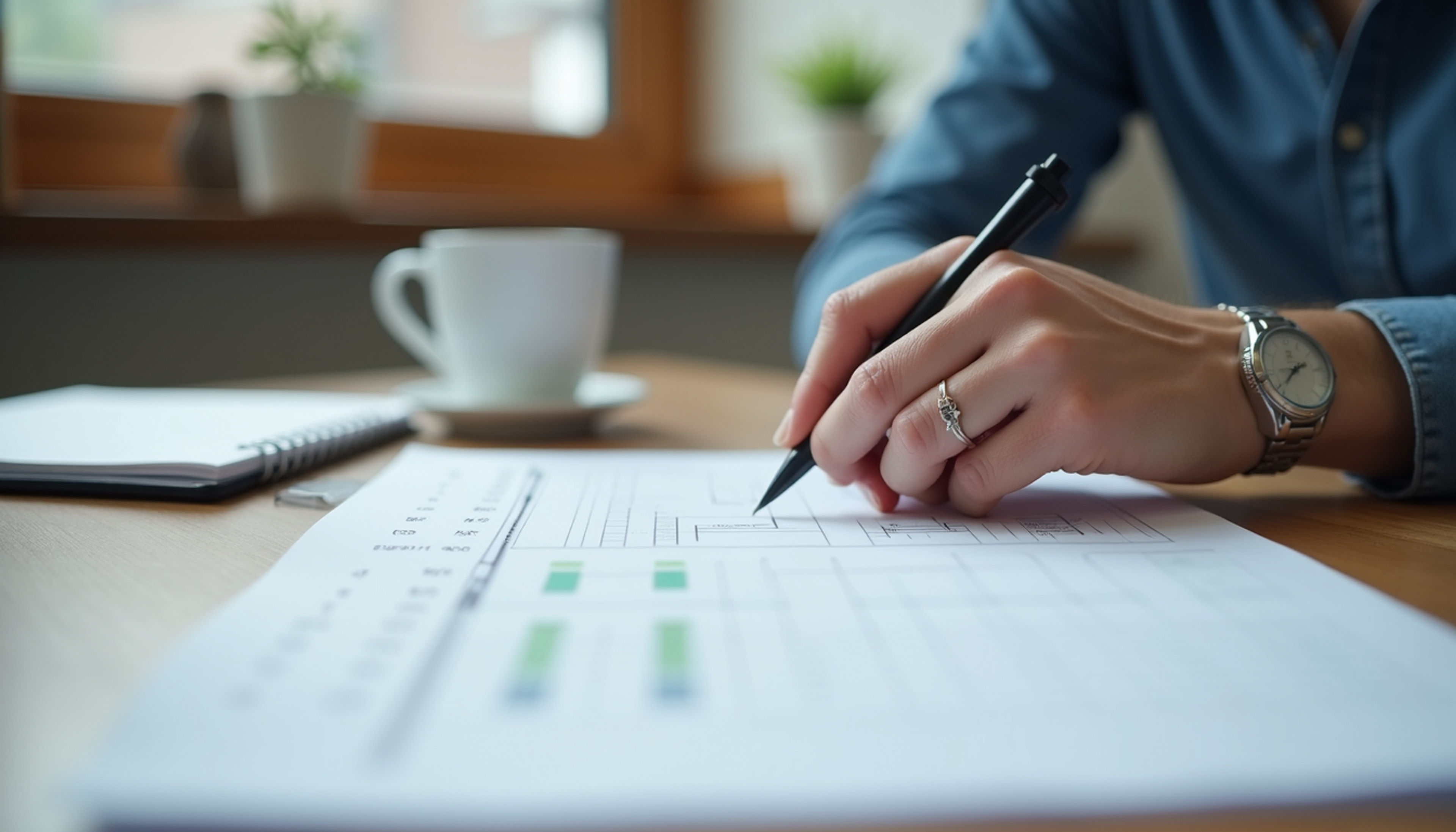 Close-up view of a checklist and planning notes on a desk
