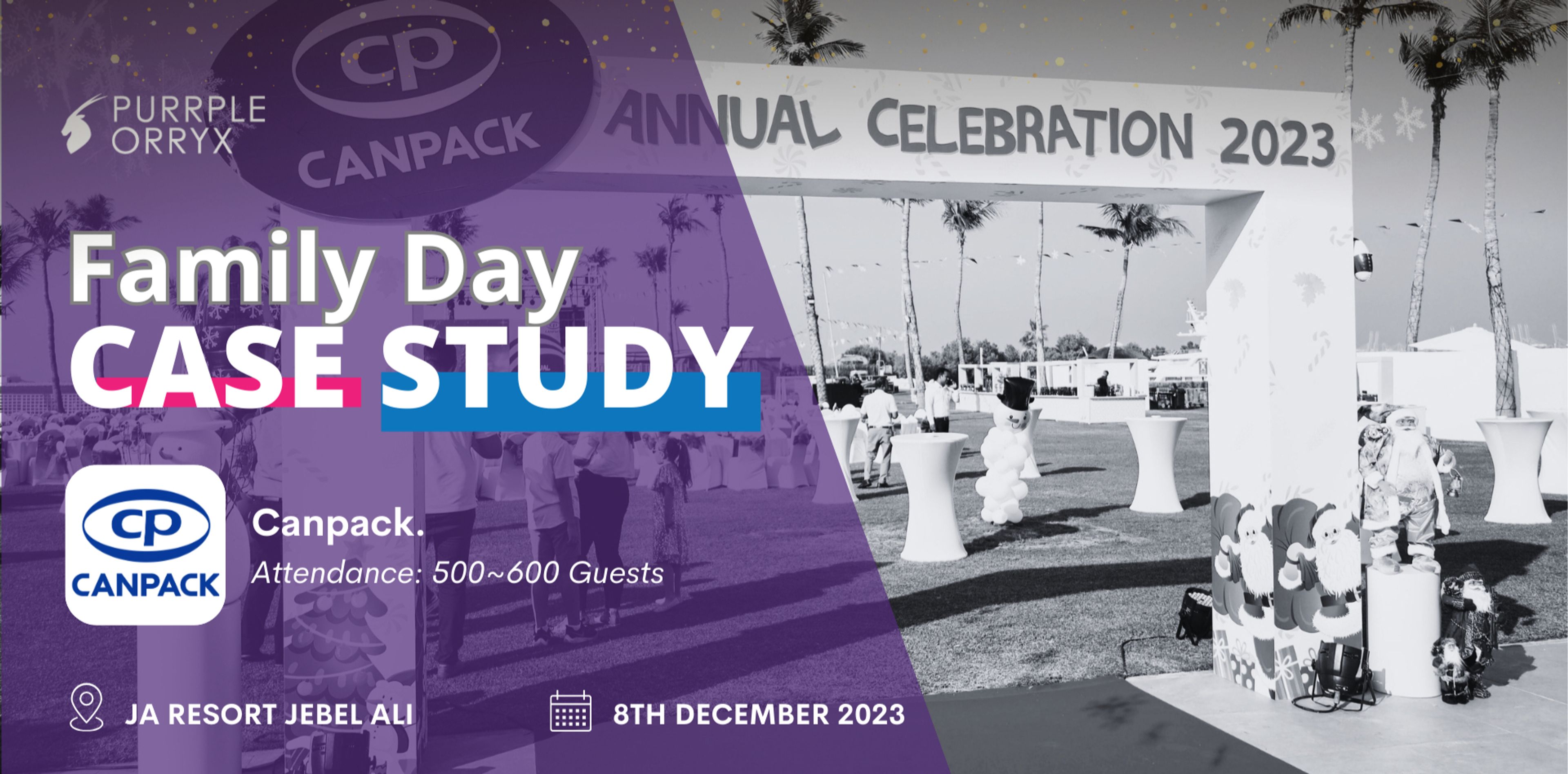 Family day event in Dubai with employees and their families enjoying games, activities, and entertainment in a lively atmosphere