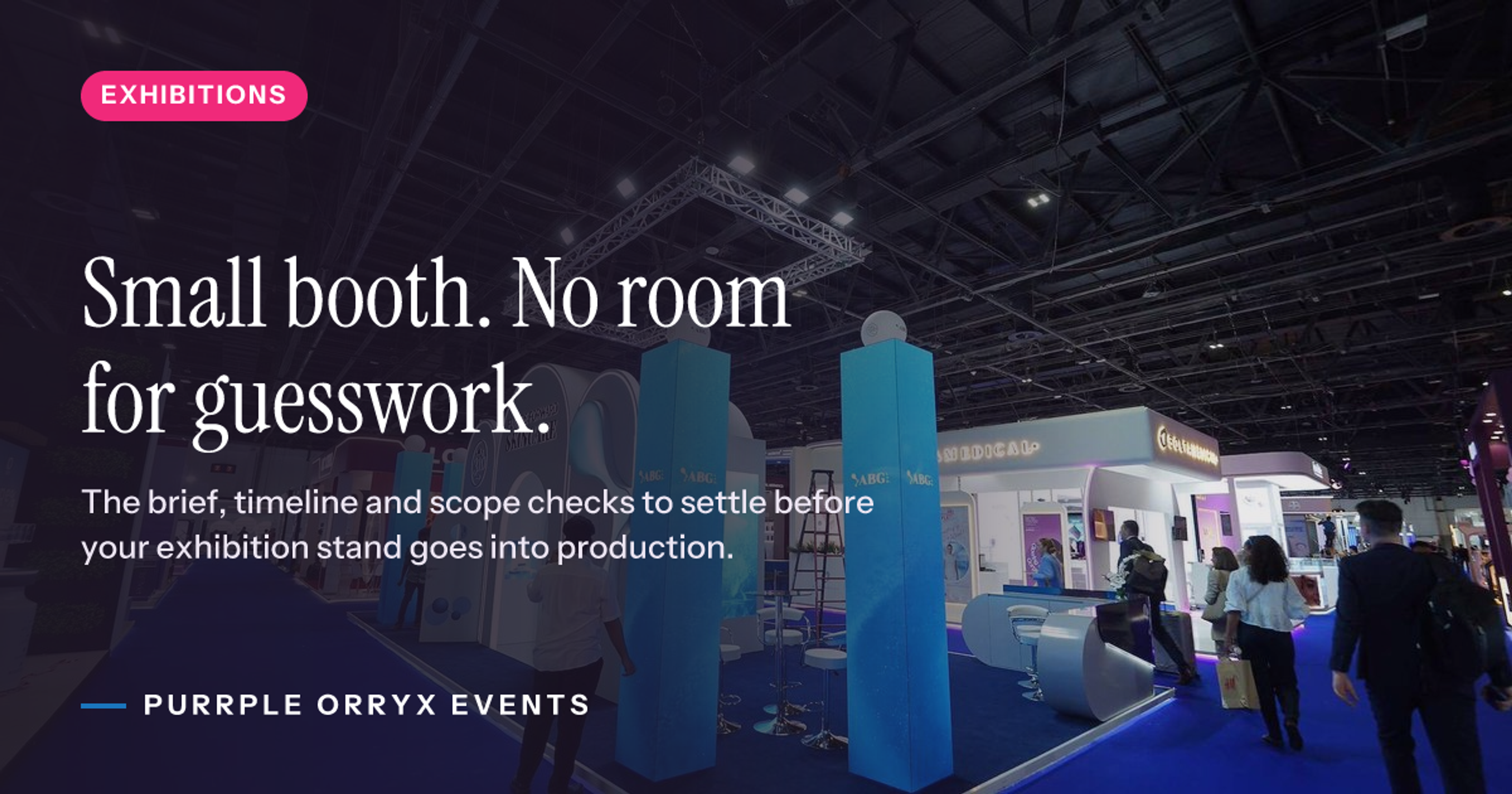 Small booth. No room for guesswork., Purrple Orryx Events