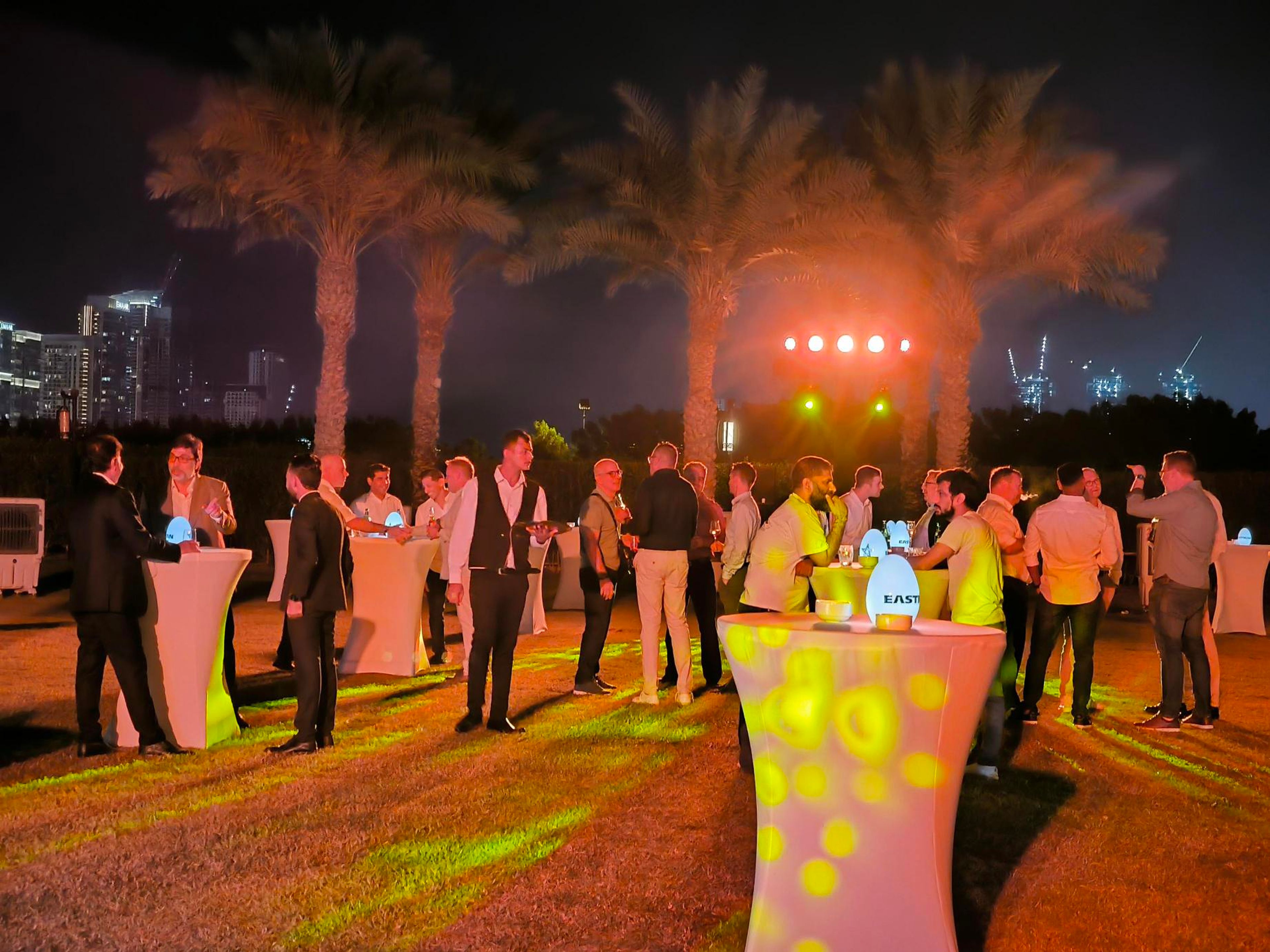 A corporate event set outdoor with out any waste