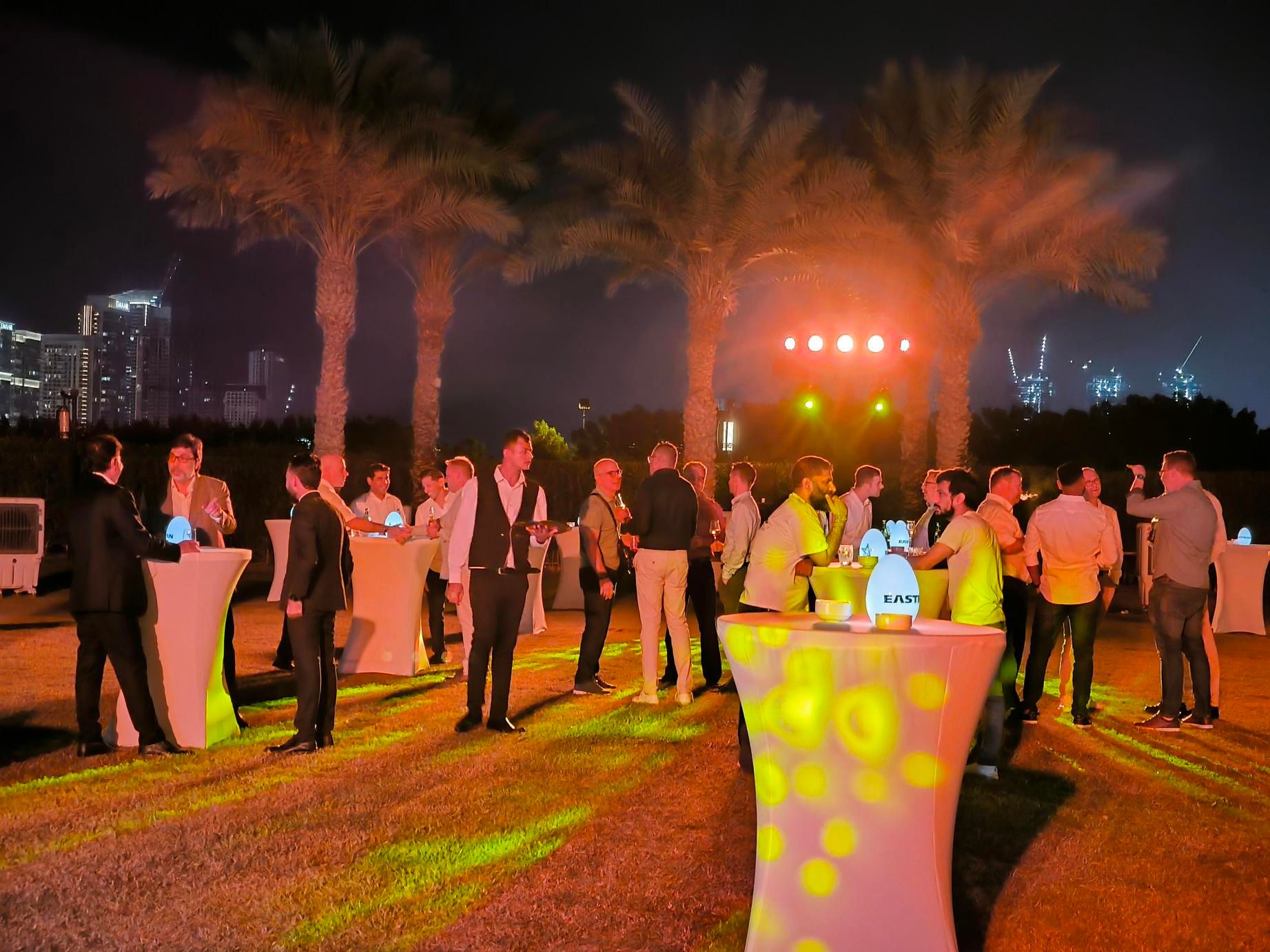 A corporate event set outdoor with out any waste