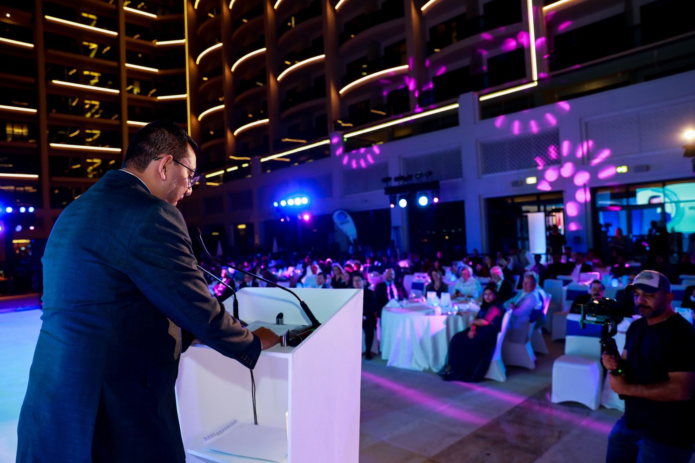 Image of a corporate event setup