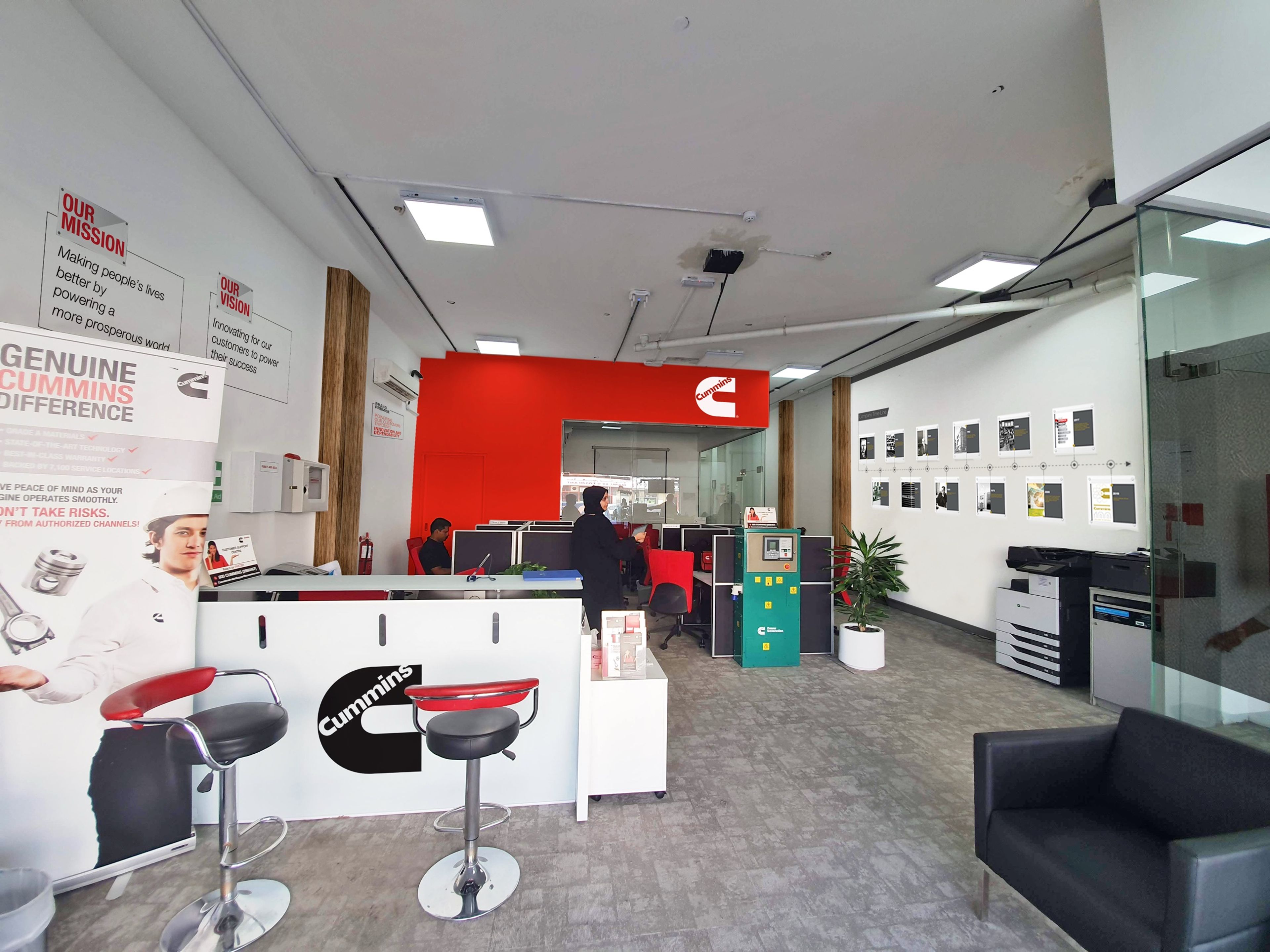 Cummins office branding