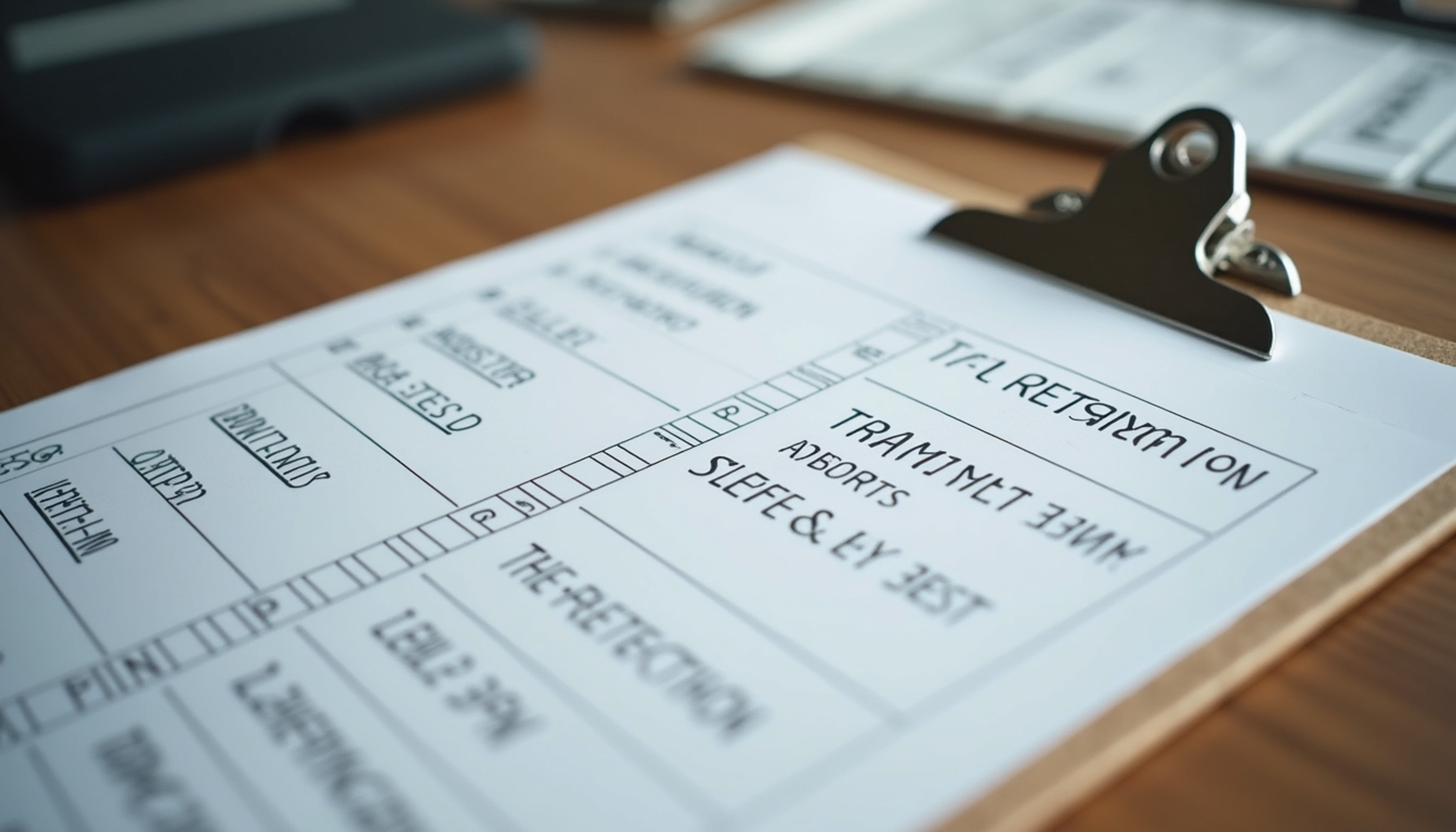 Close-up view of a detailed event planning checklist on a clipboard