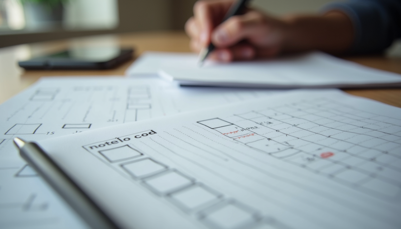 Close-up view of a professional event checklist and planning notes