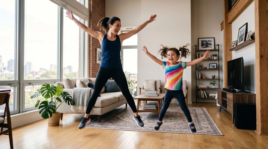 Balance and gross motor brain break exercises for kids at home